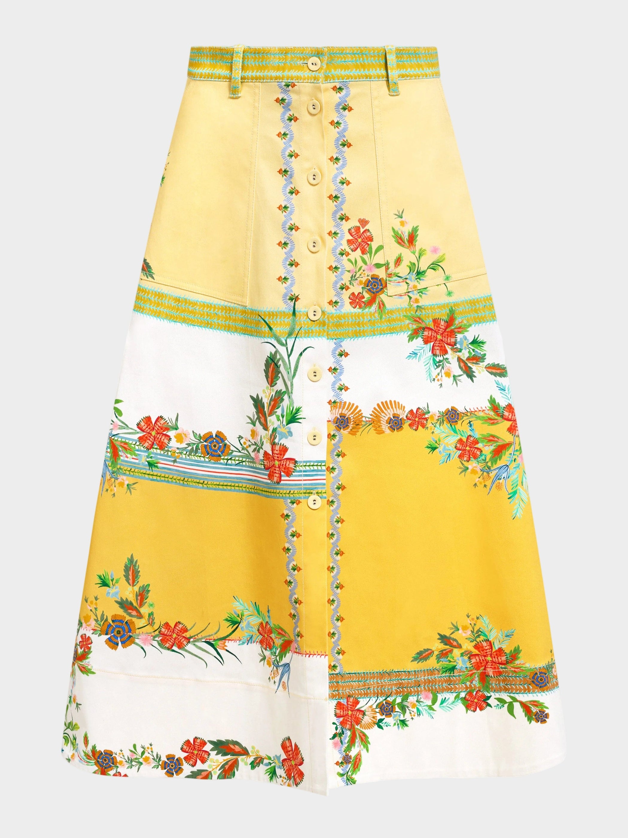 Kali C Skirt in Zinnia Patchwork