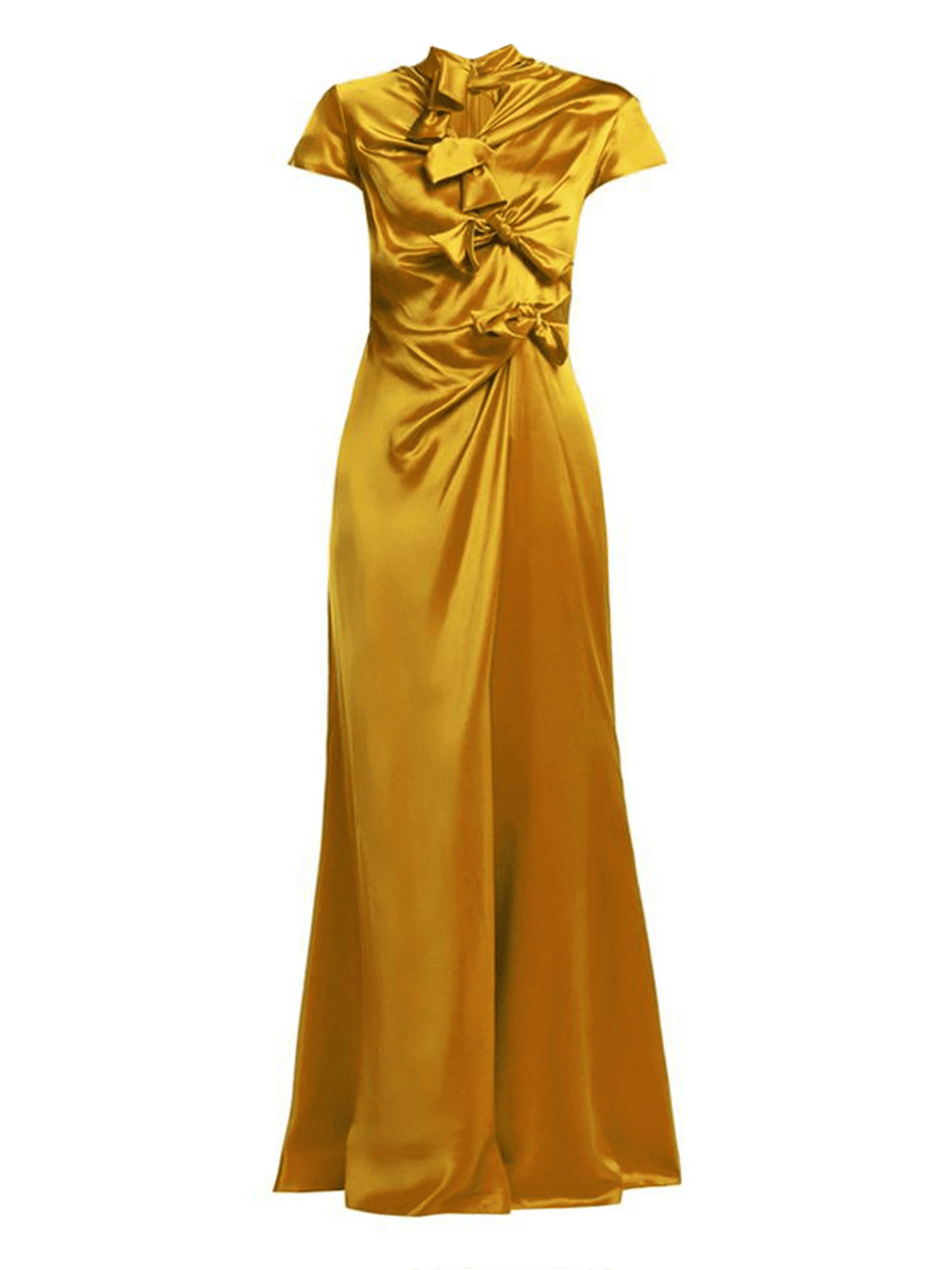 Kelly Long Dress in Gold – SALONI