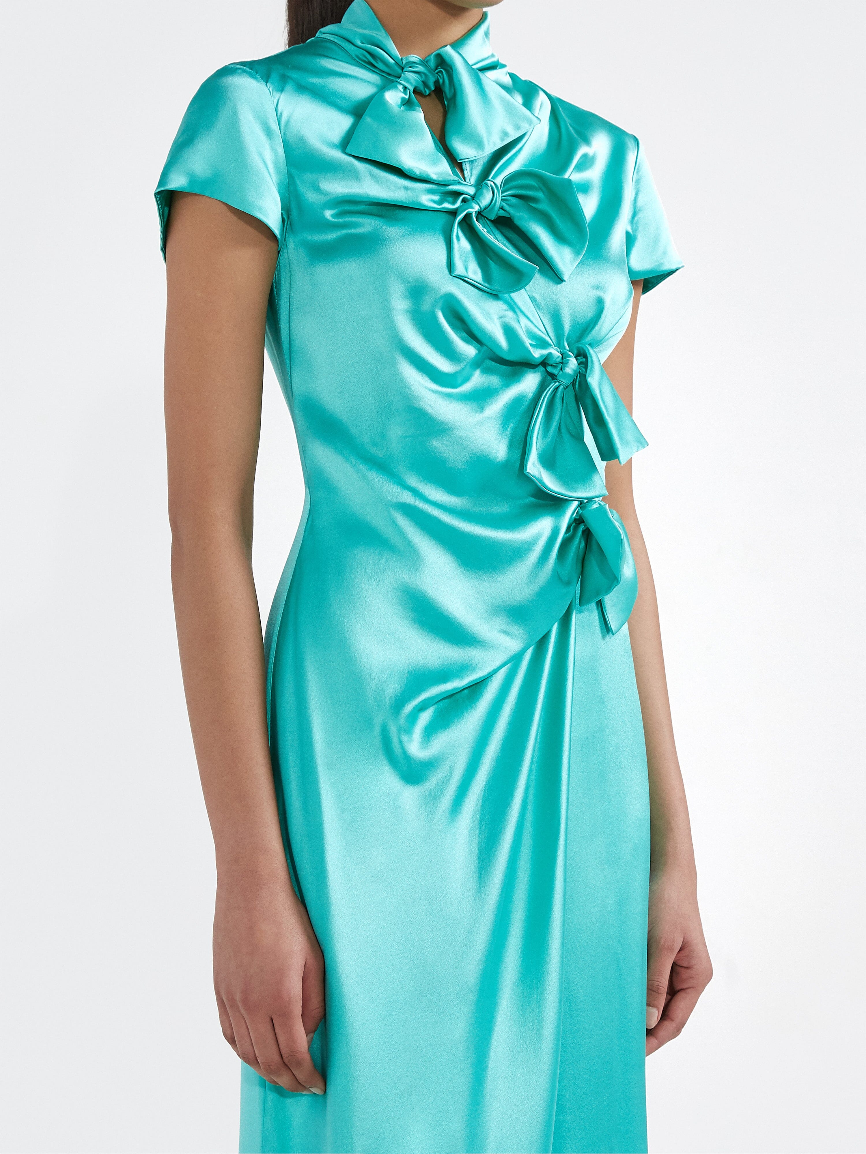 Saloni | Kelly Dress in Mint | Green Saloni | Kelly Dress in Mint | Green