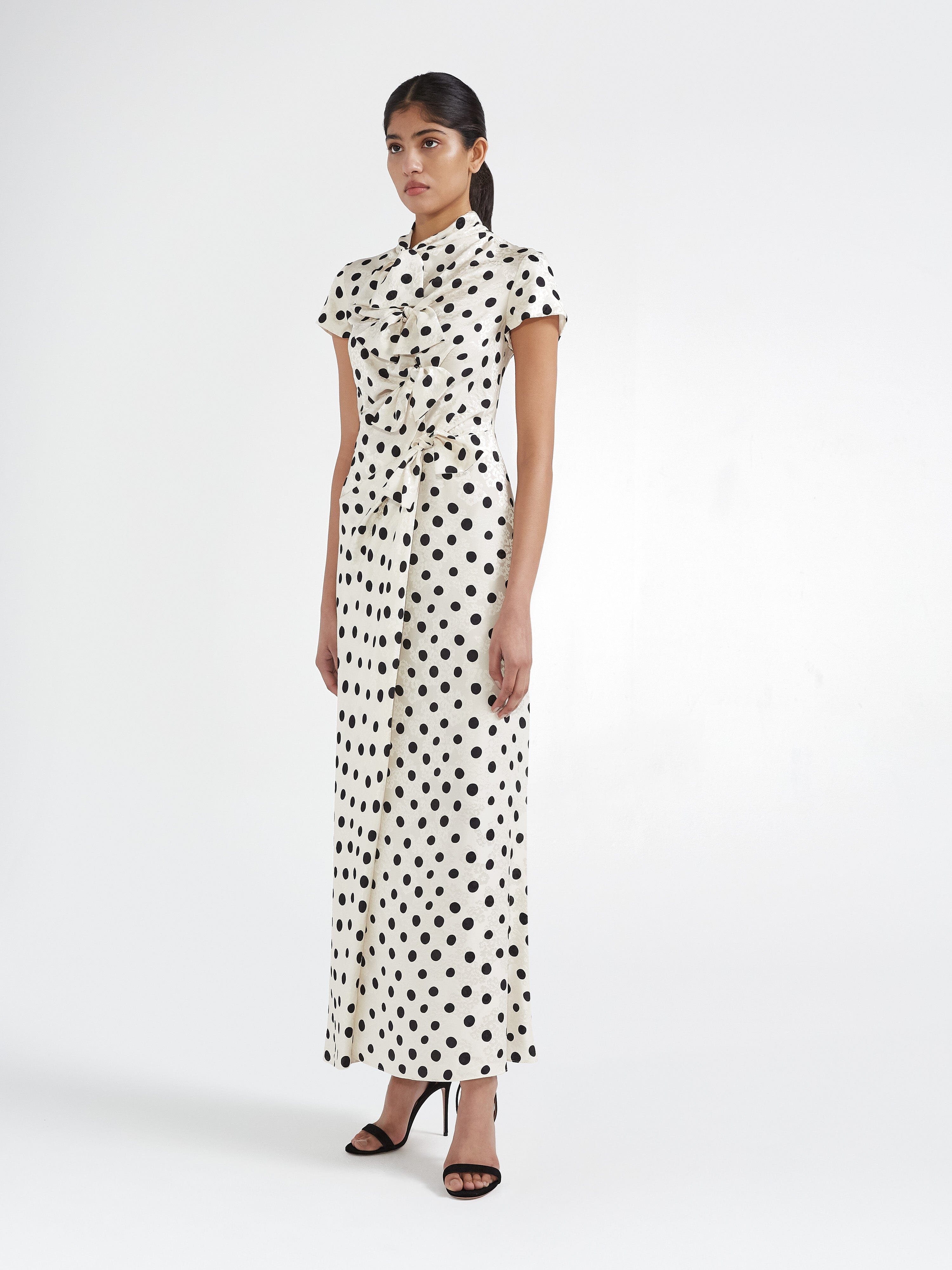 Kelly Dress in Tusk Dot