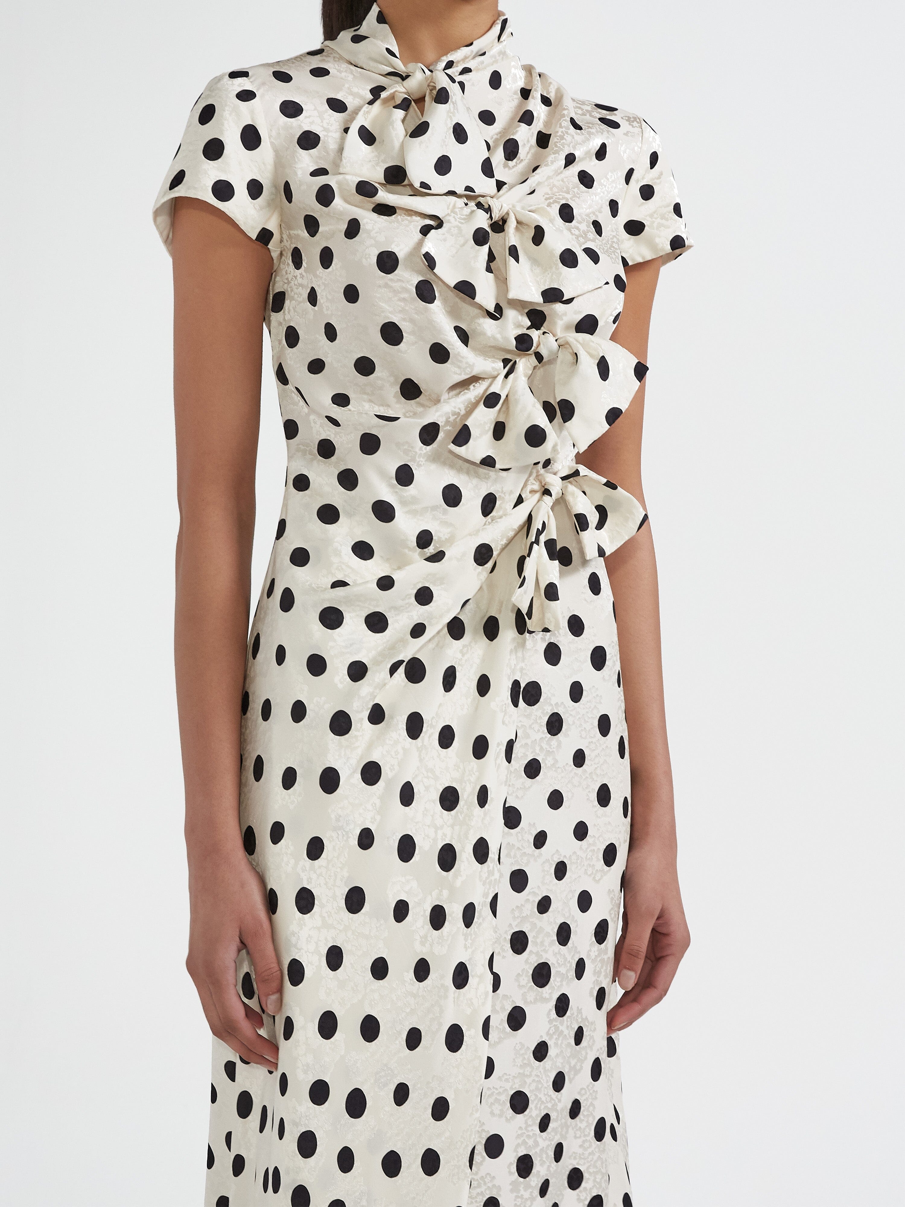 Kelly Dress in Tusk Dot