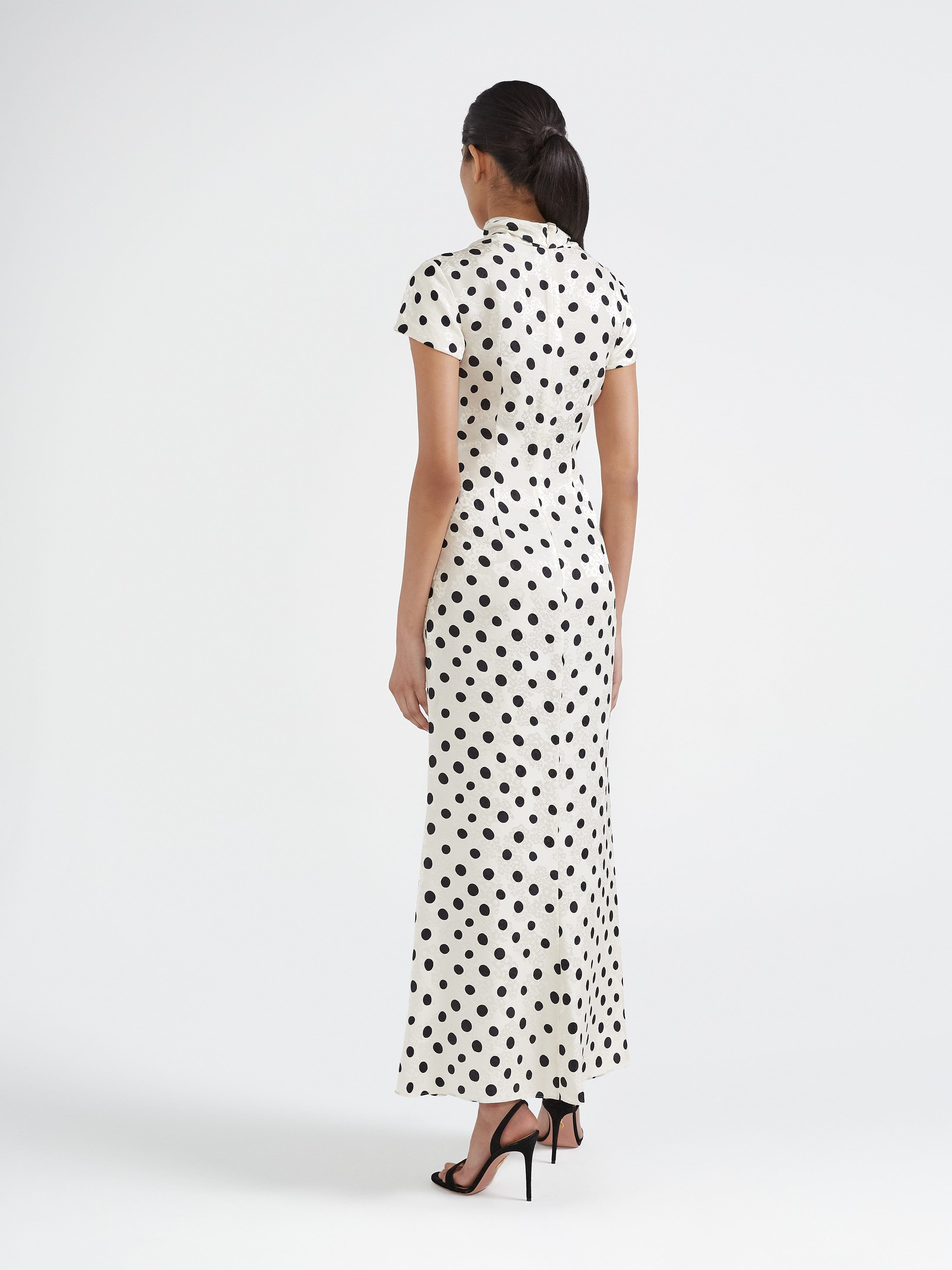 Kelly Dress in Tusk Dot