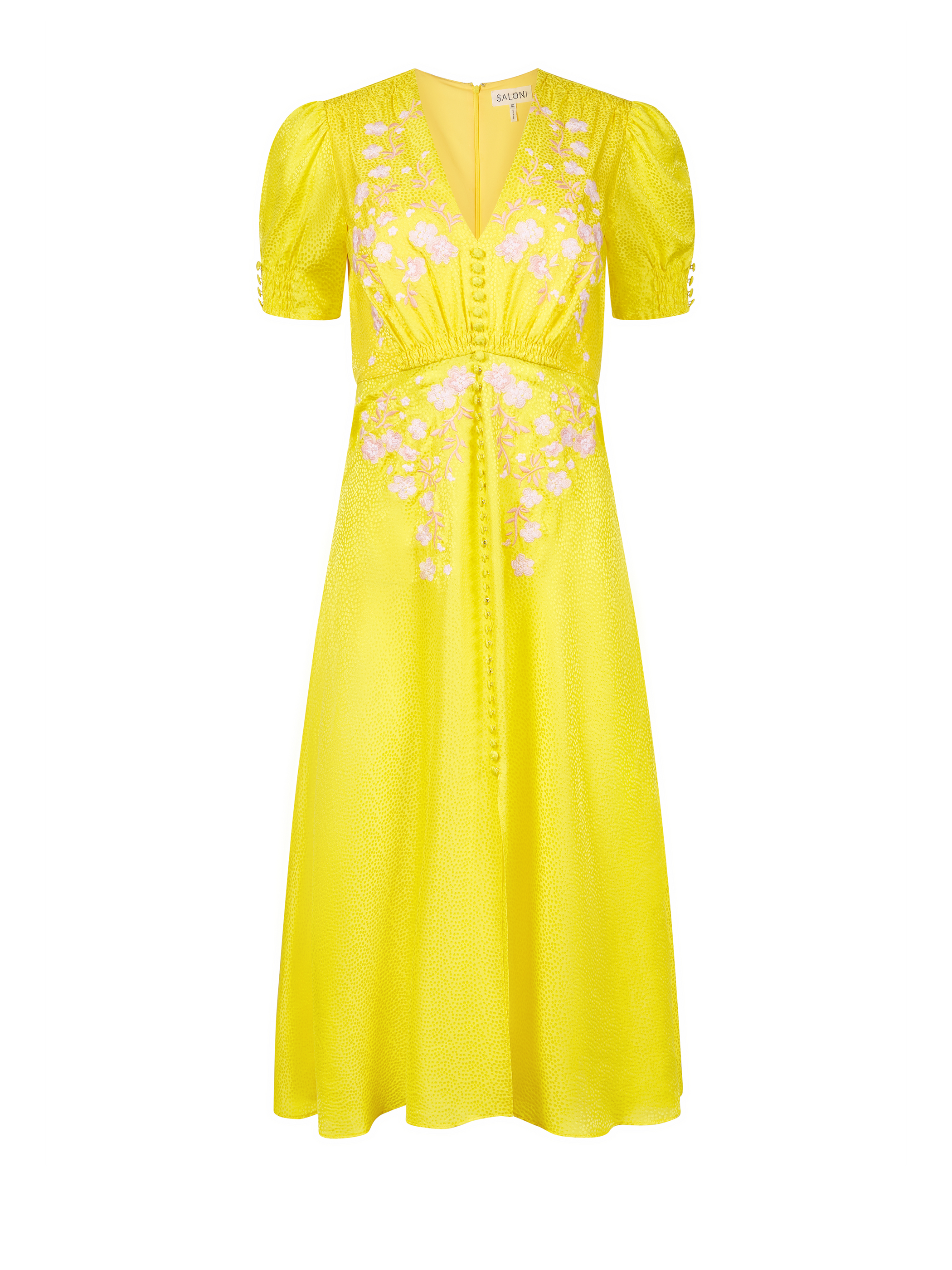 Lea Dress in Bright Lemon