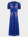 Lea Dress in Royal Indigo Embroidery