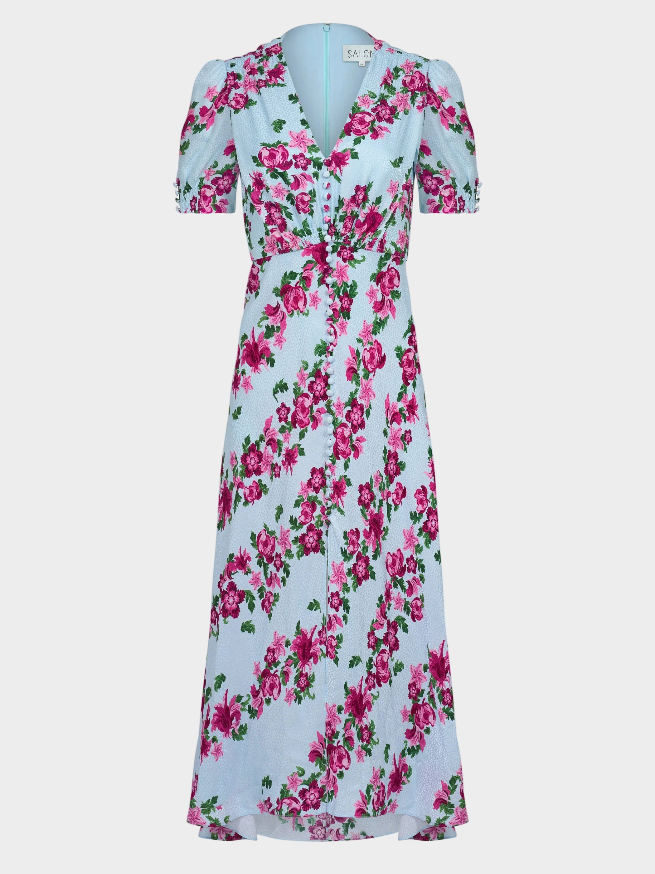 Lea Long Dress in Bellis Diagonal