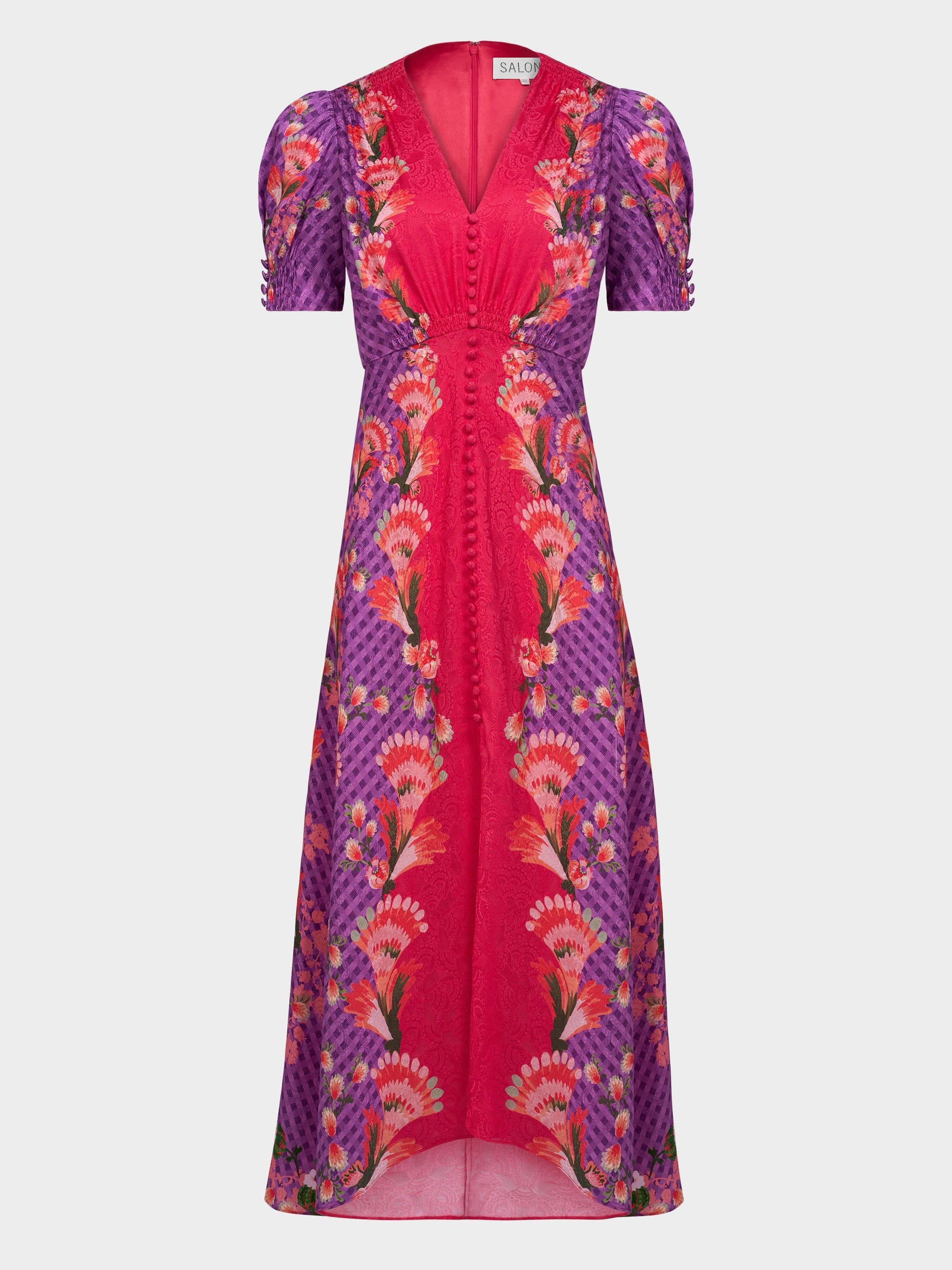 Lea Long Dress in Feather Raspberry