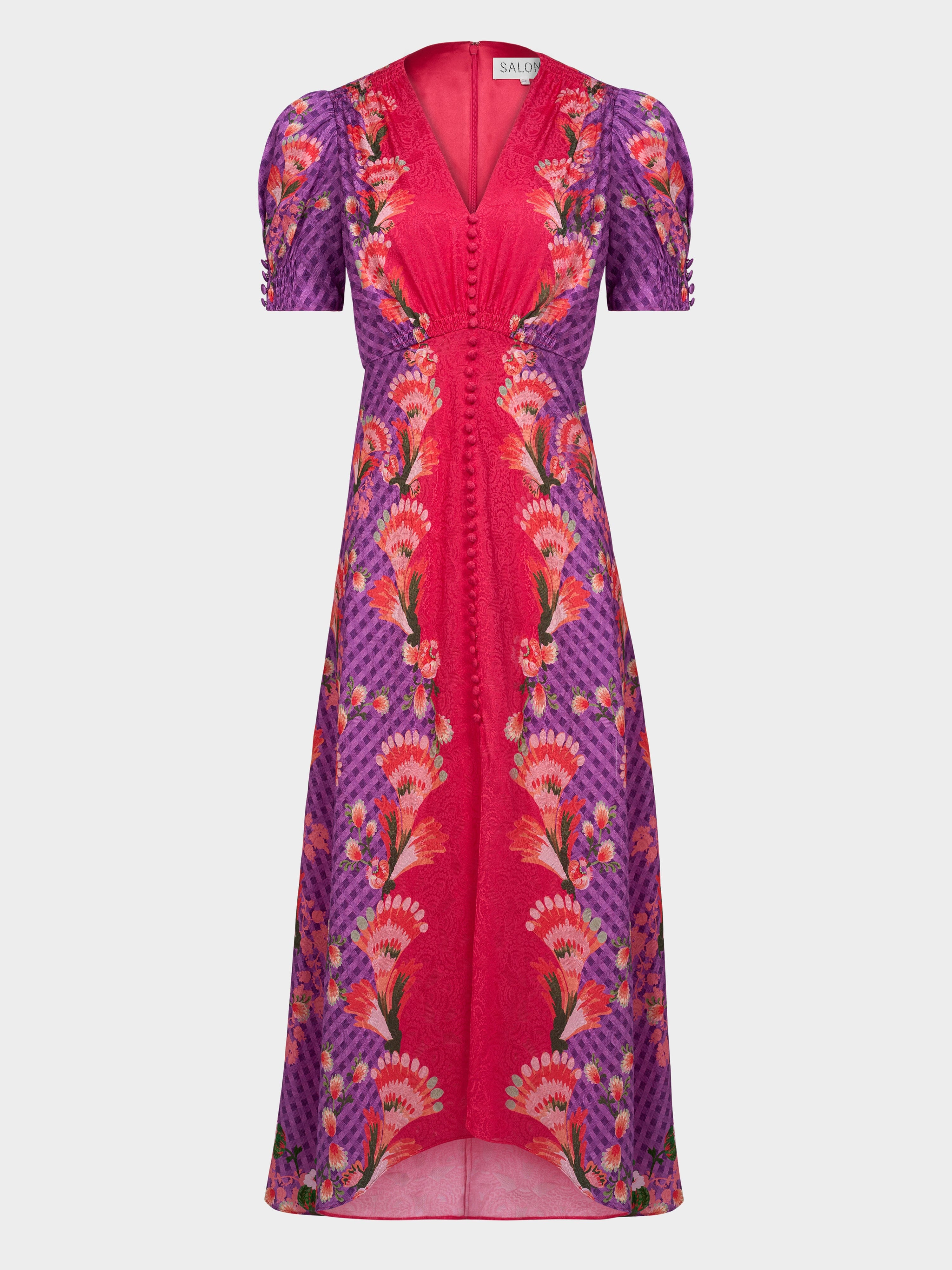Lea Long Dress in Feather Raspberry