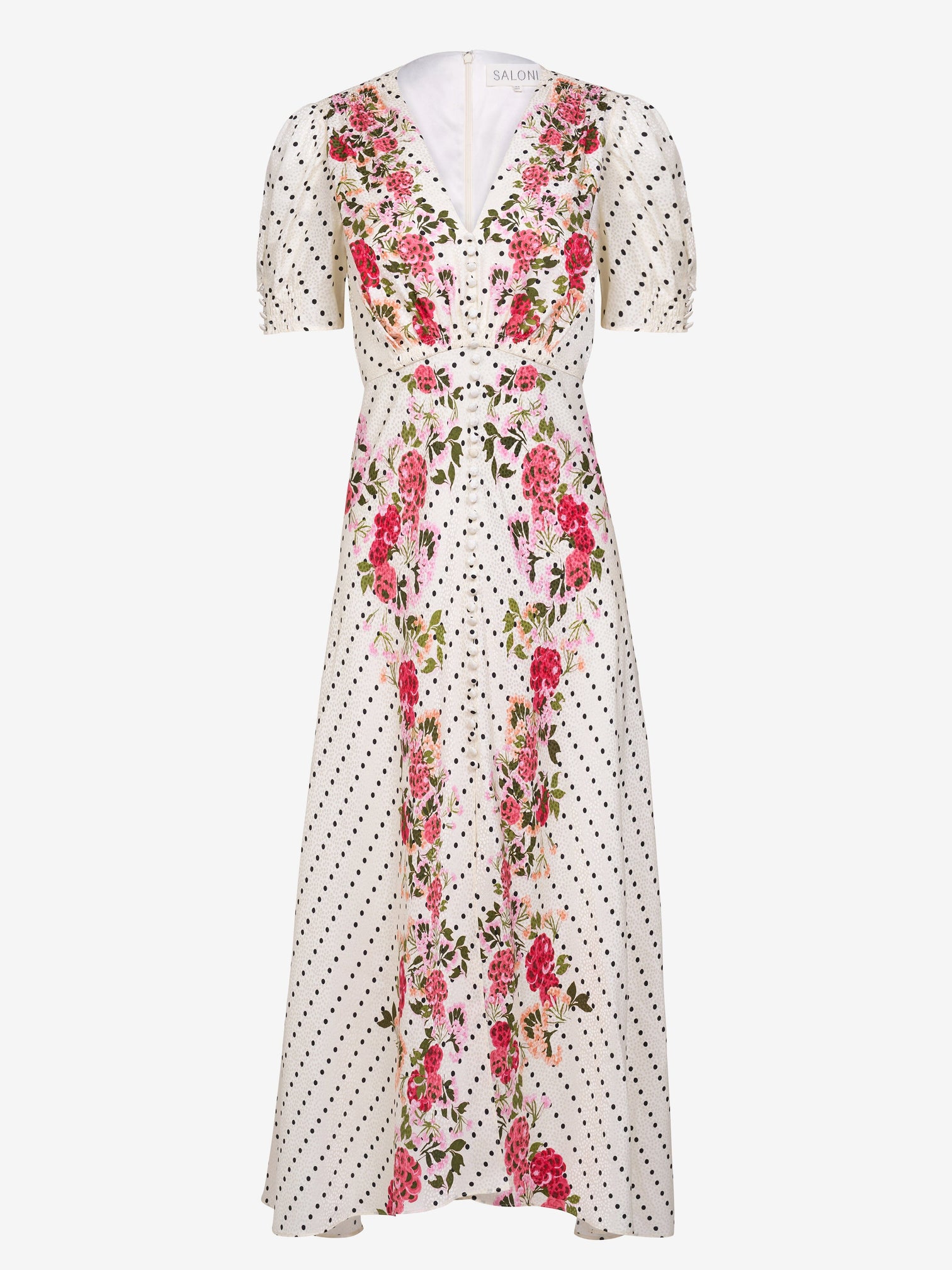 Lea Long Dress in Rouge Polka Dot main image 0