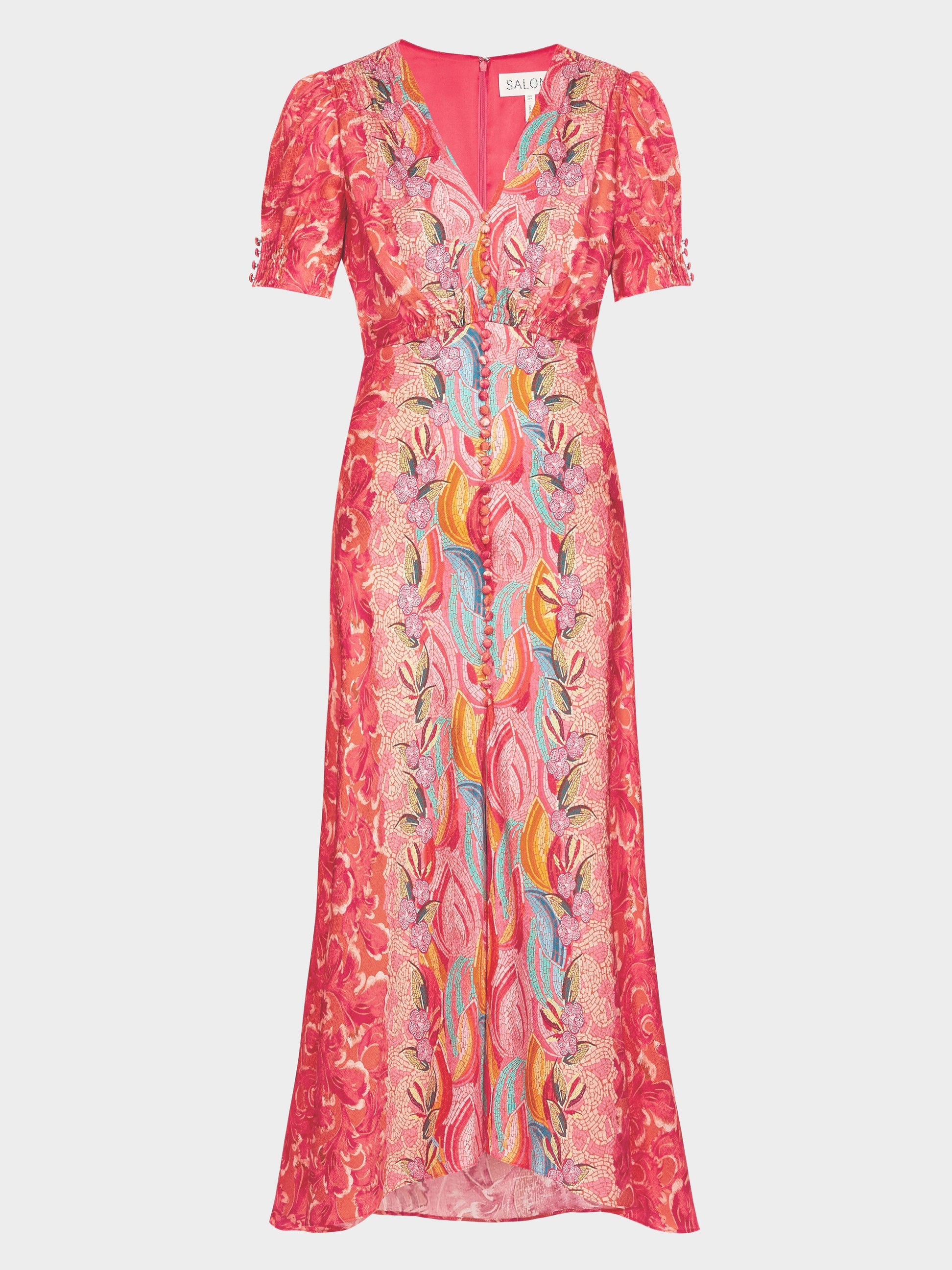 one shoulder floral dress Odilie Maxi - Pink knitted-dresses-co-ords Size:Size37 / 23.0cm / 9.06