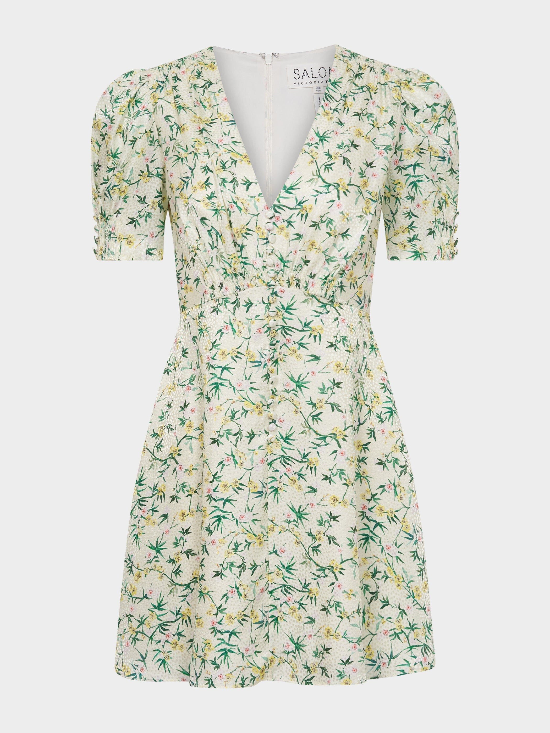 Lea Mini Dress in Tusk Springflowers