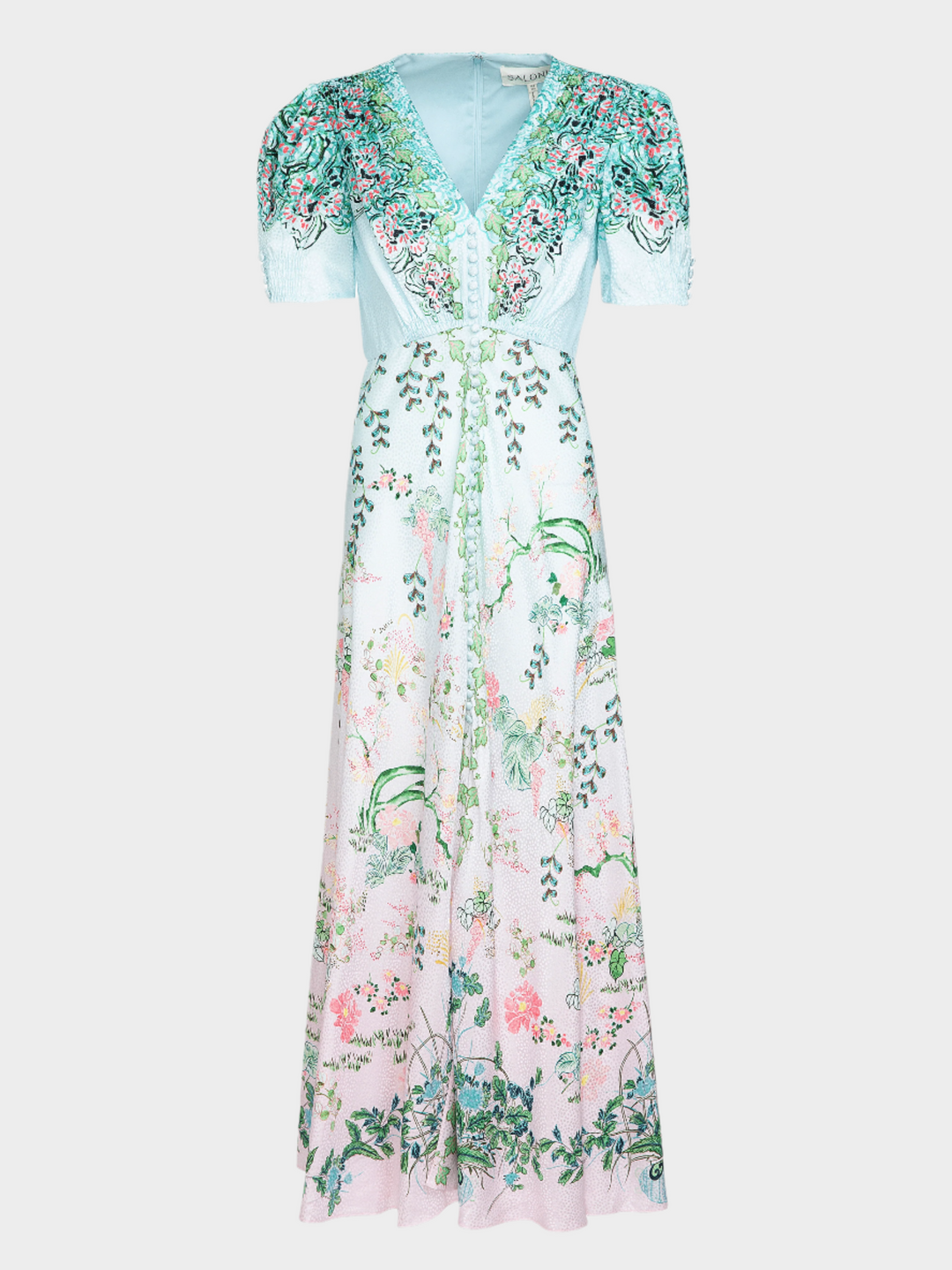 Lea Long Dress in Terrazzo Jade main image 1