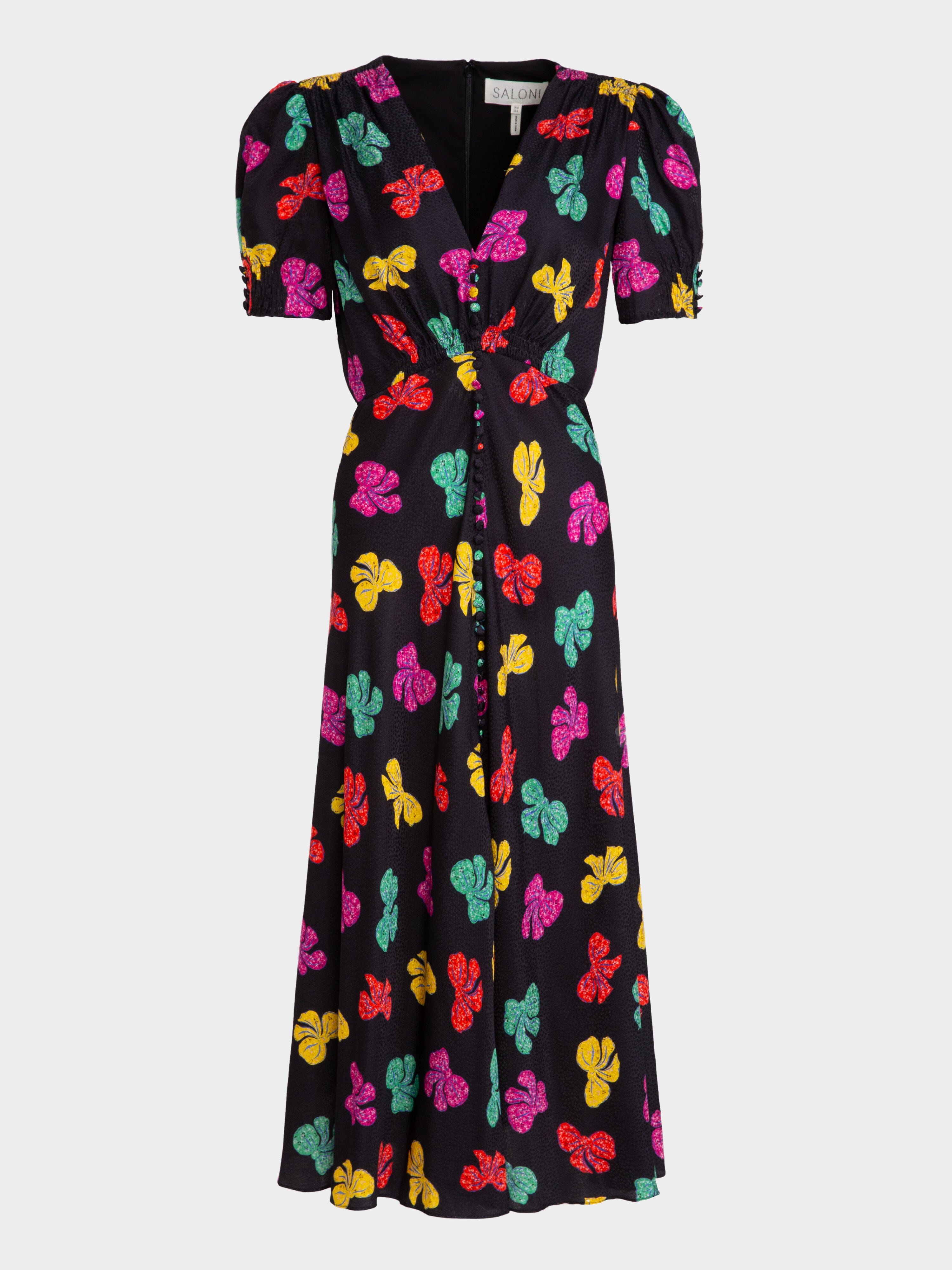 Lea Dress in Multi Bow print