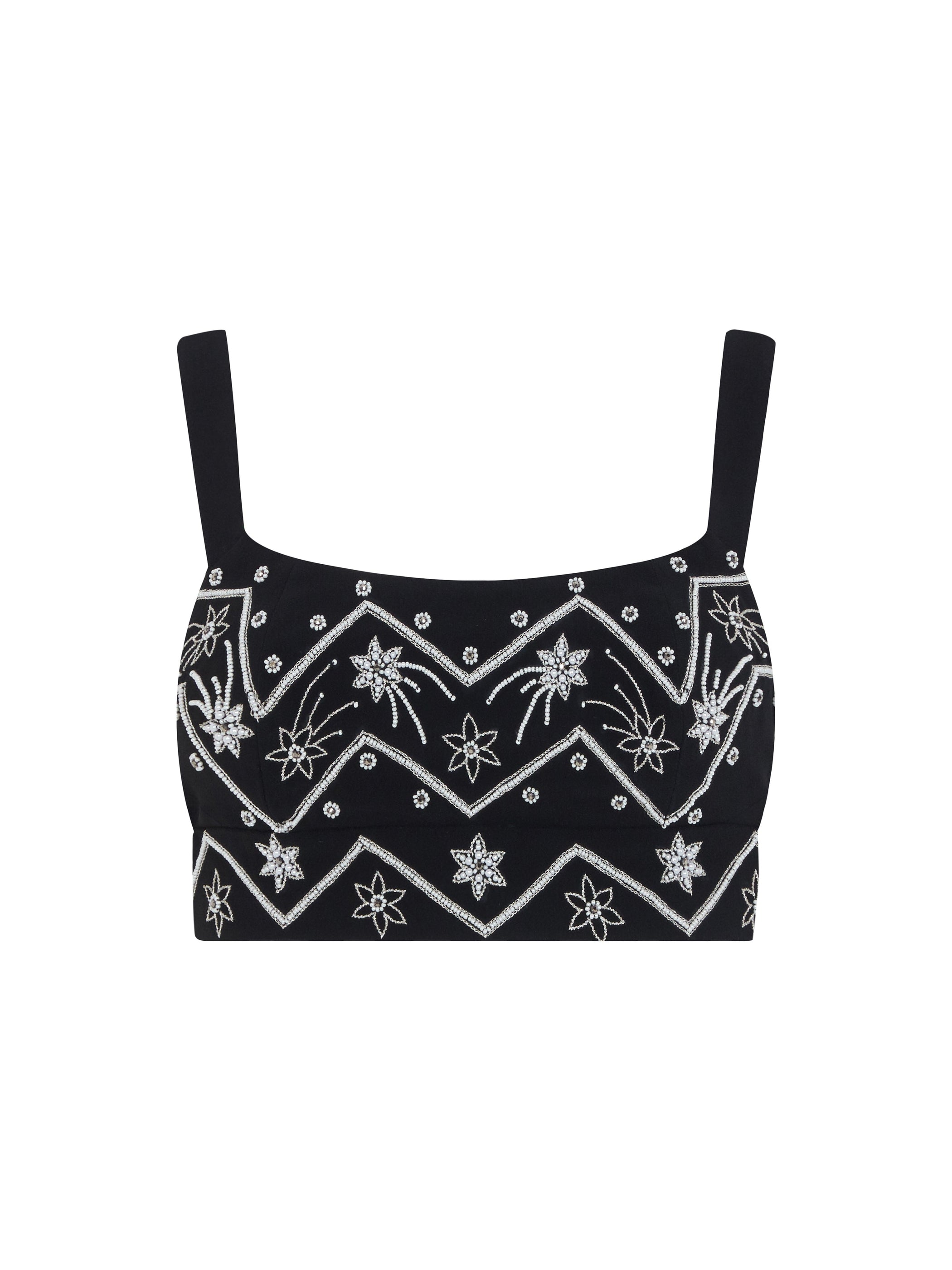 Lilah Choli in Black with Astro Embroidery