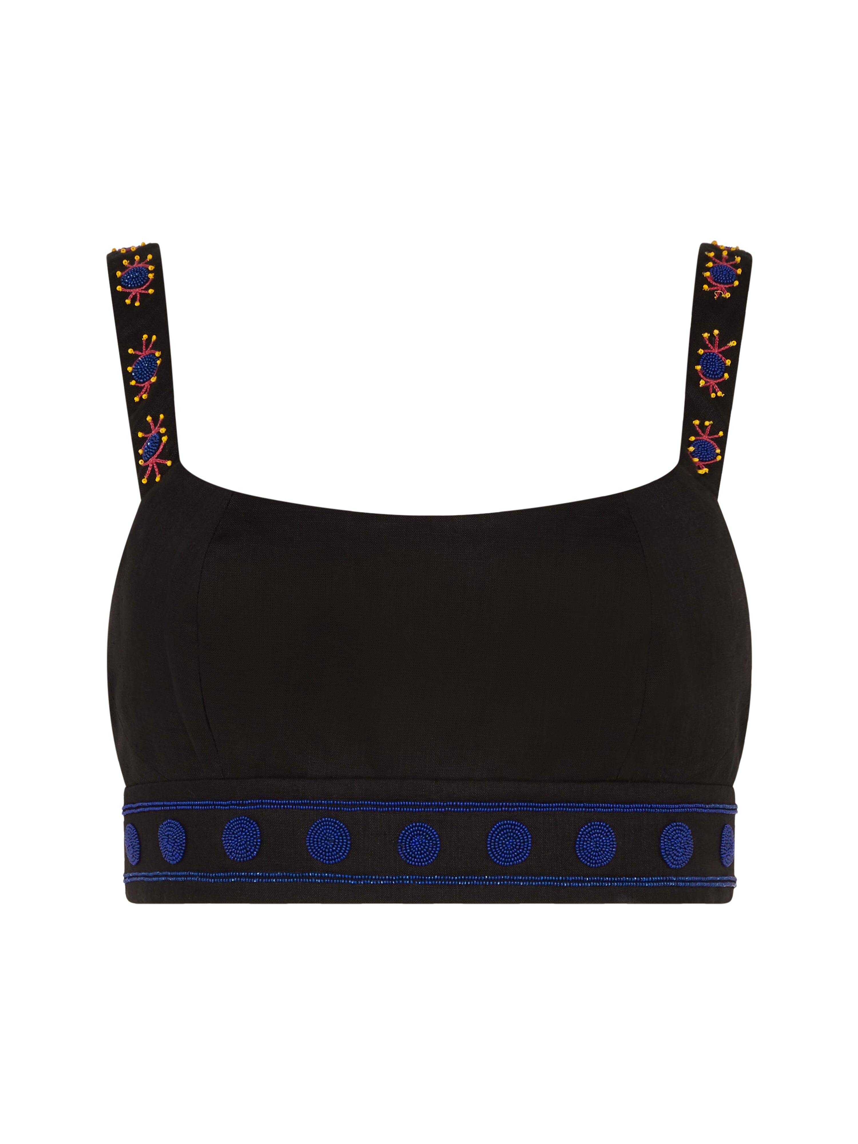 Lilah Choli in Black with Bead Embroidery