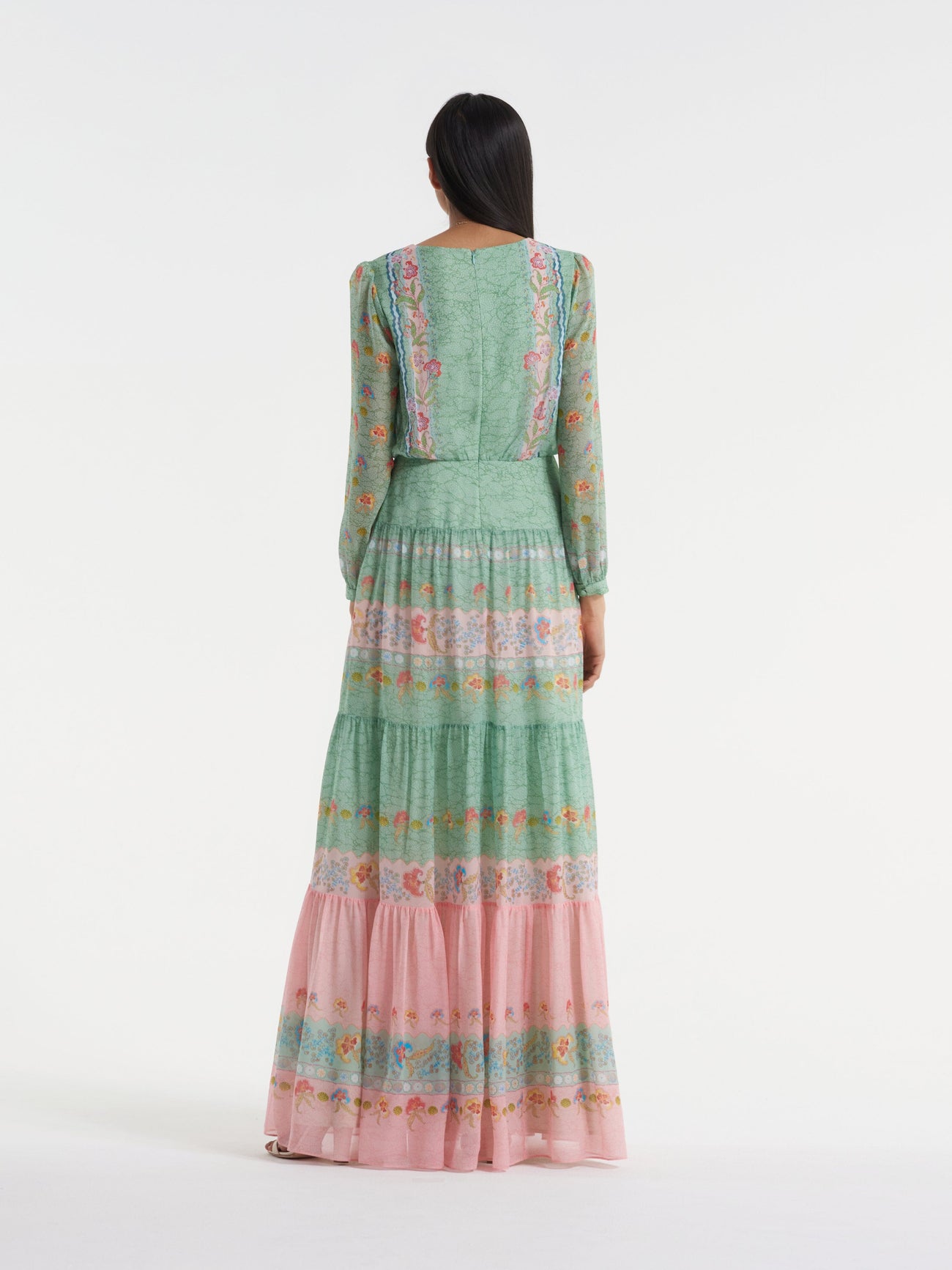 Load image into Gallery viewer, Isabel Long Dress in Delemare Wave