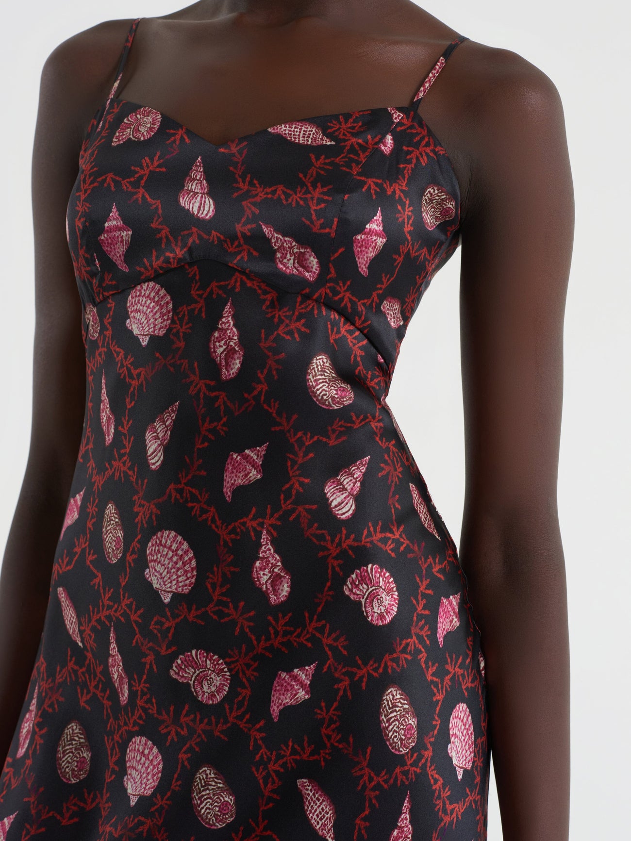 Load image into Gallery viewer, Mimi Long Dress in Coral Noir