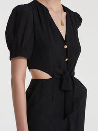 Lea Cutout Jumpsuit in Black
