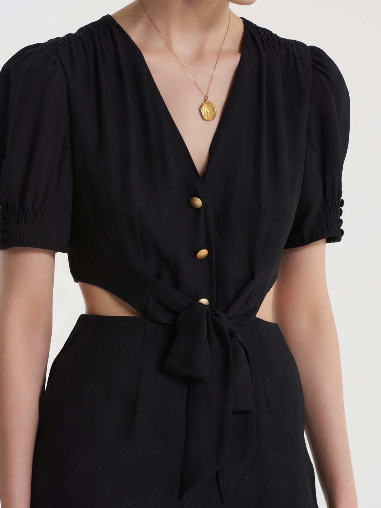 Load image into Gallery viewer, Lea Cutout Jumpsuit in Black
