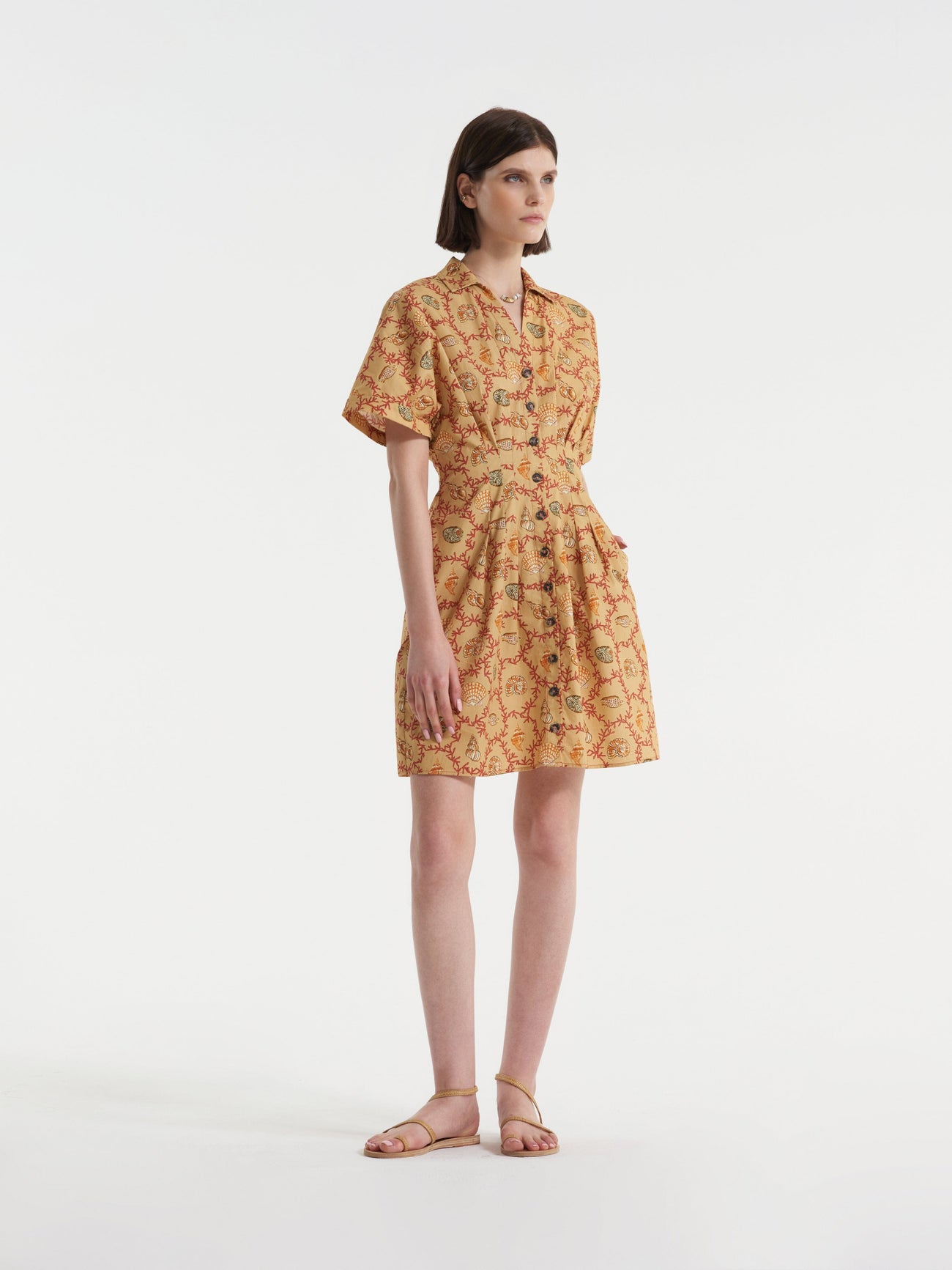 Load image into Gallery viewer, Riya Dress in Coral Sand