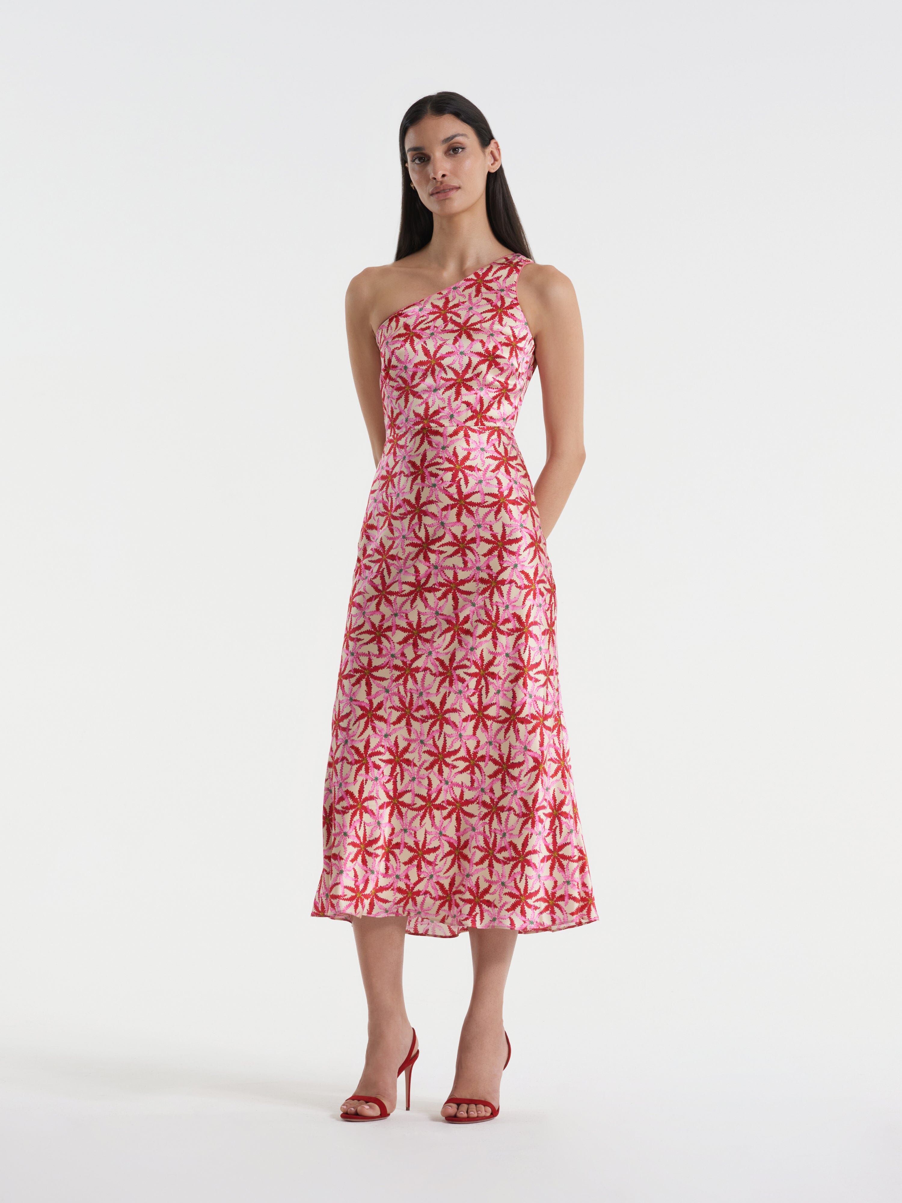 Justine Midi Dress in Starfish – SALONI