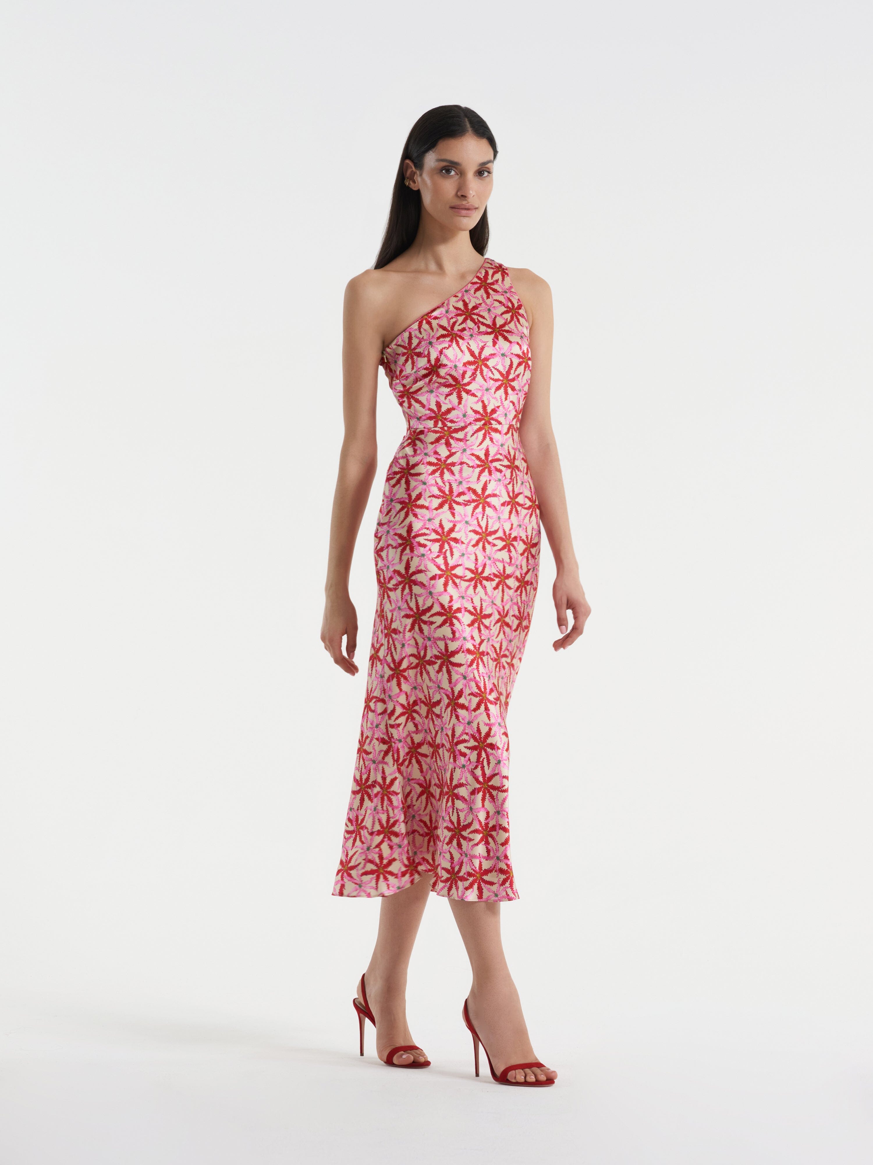 Justine Midi Dress in Starfish – SALONI