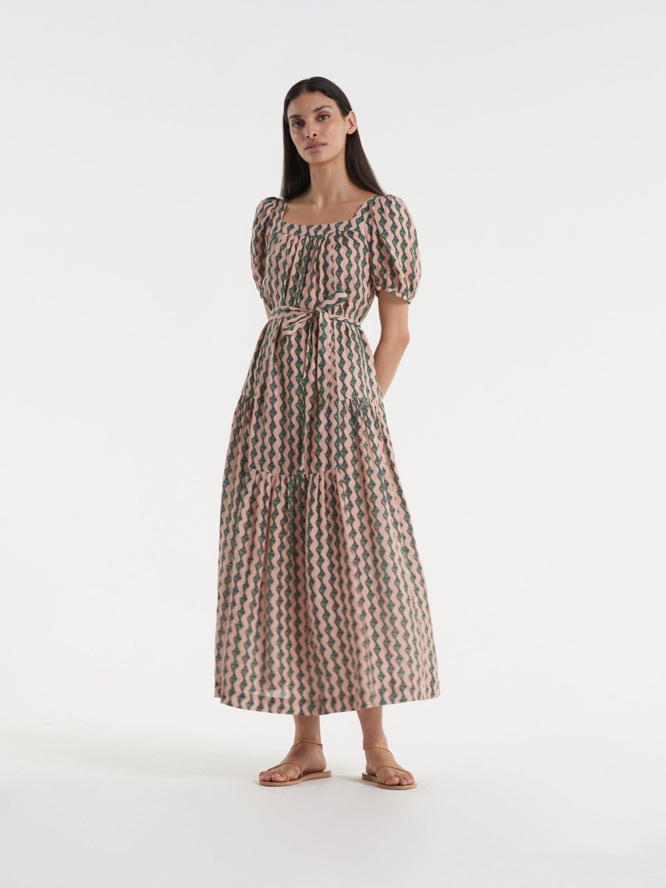 Load image into Gallery viewer, Yashi Dress in Ocean Stripe
