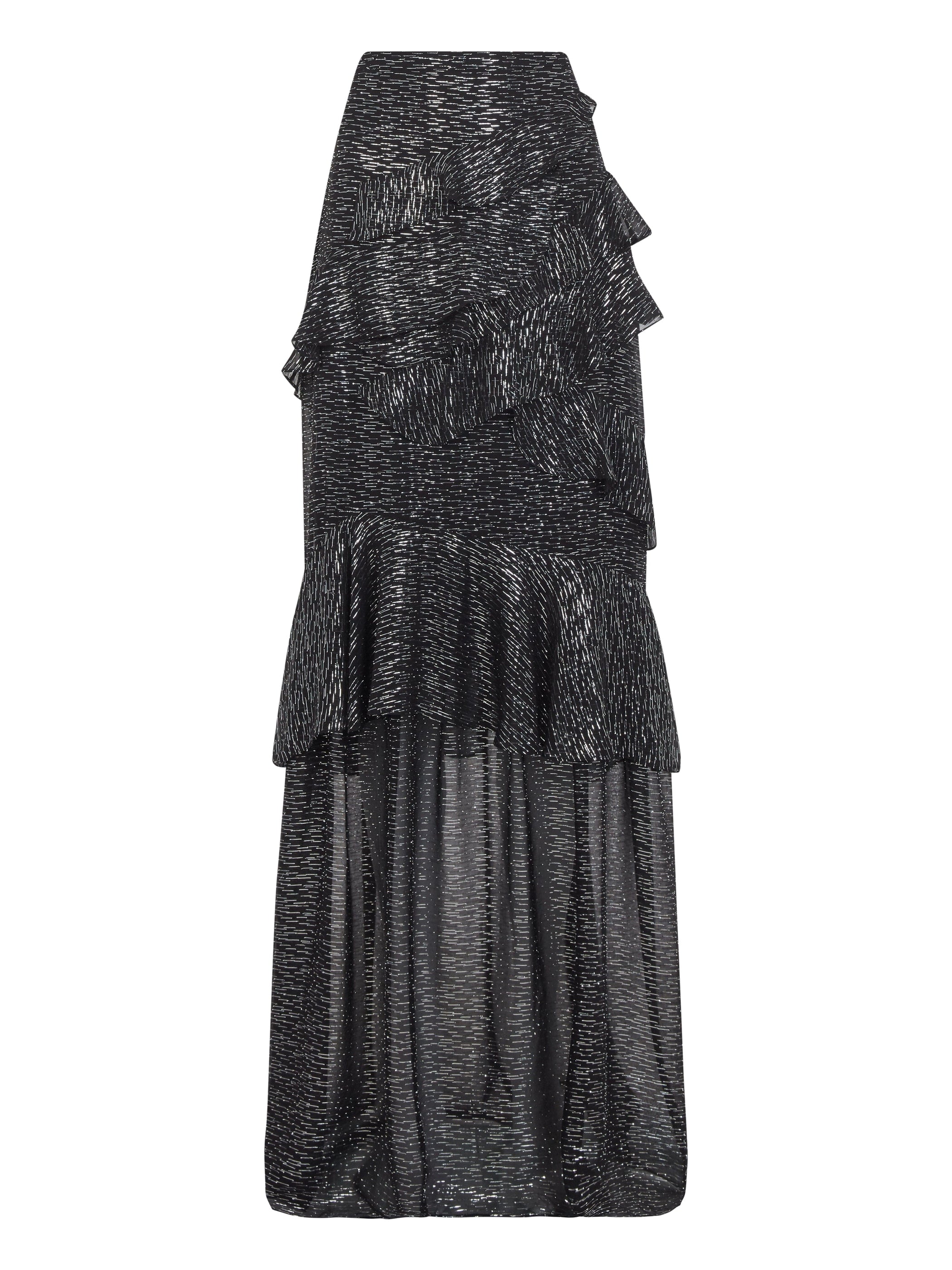 Marissa Long Skirt in Black Silver