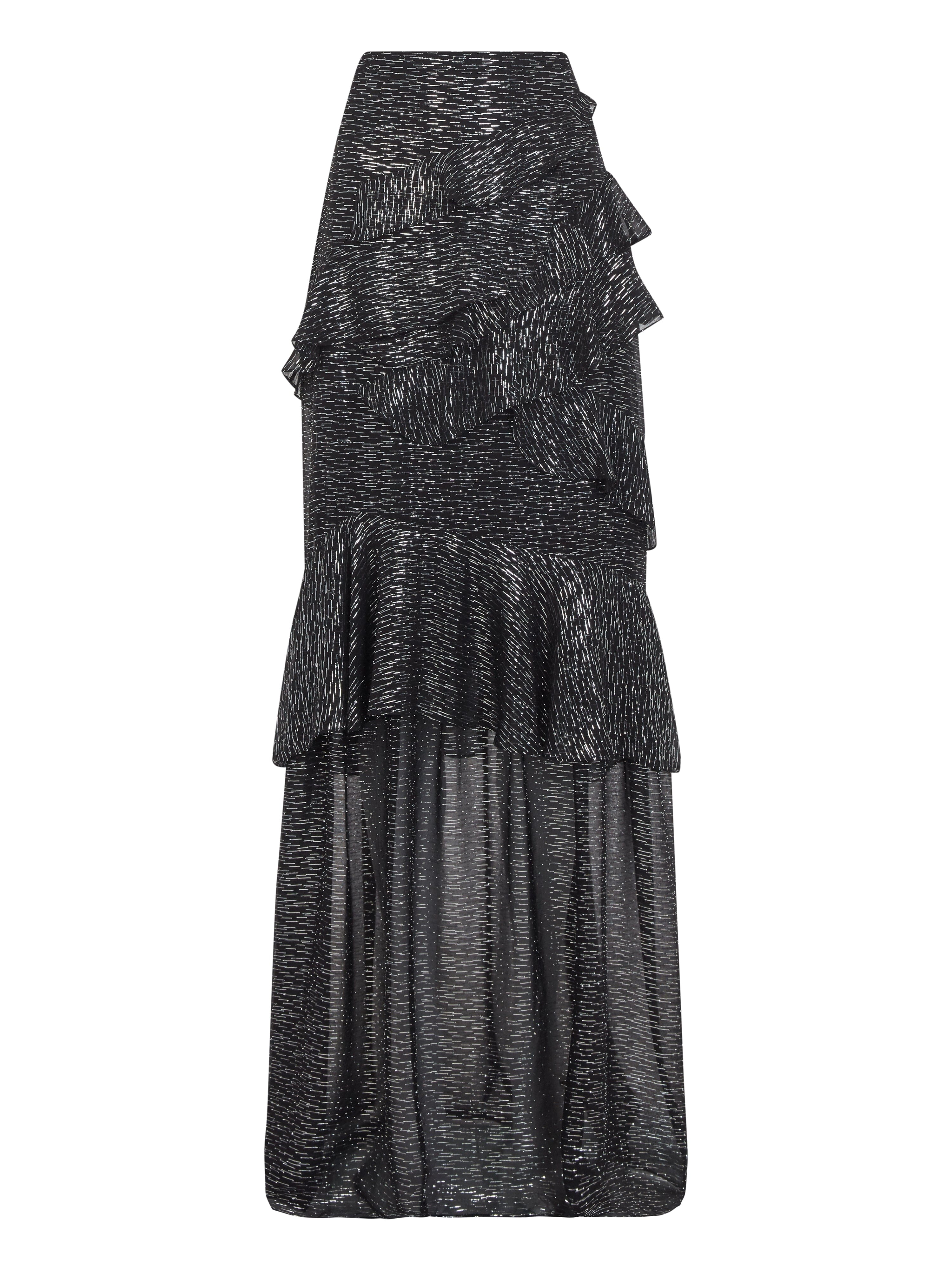 Marissa Long Skirt in Black Silver