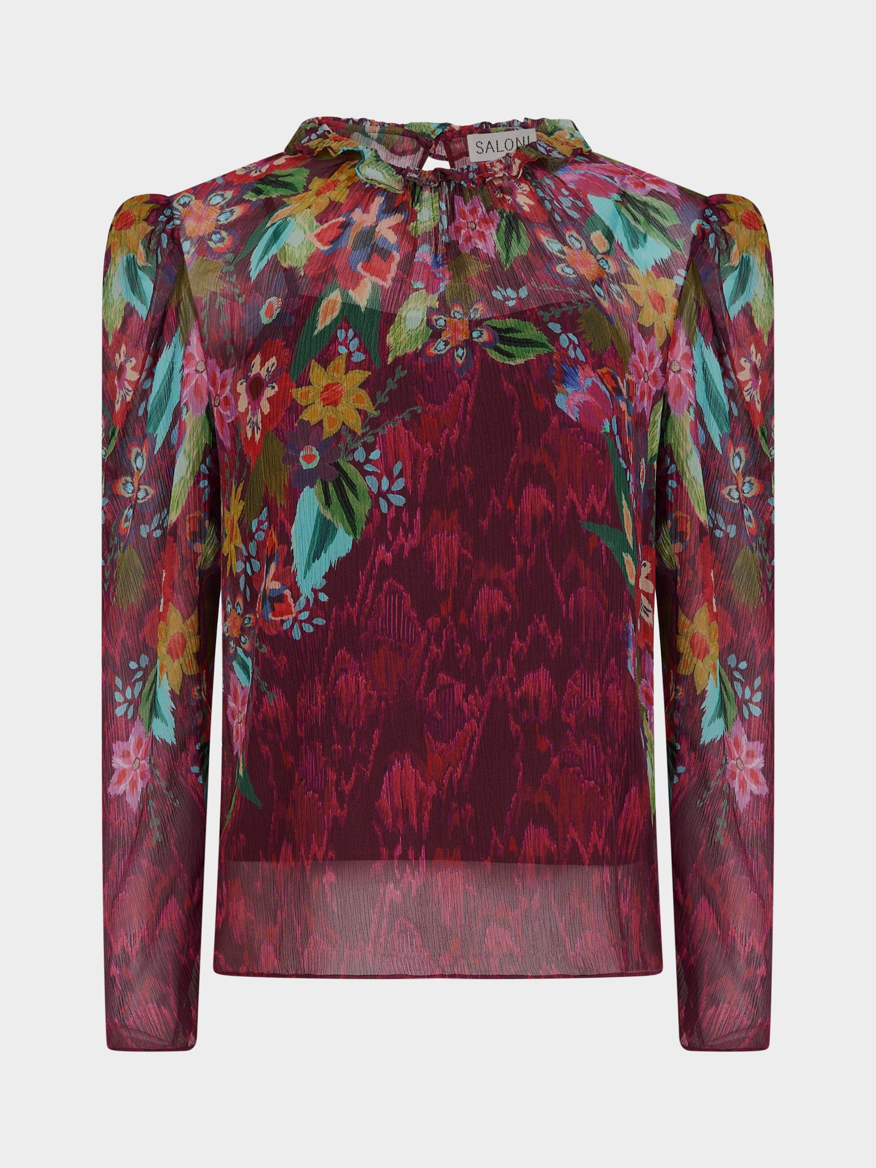 Mel B Top in Astilbe Bouquet