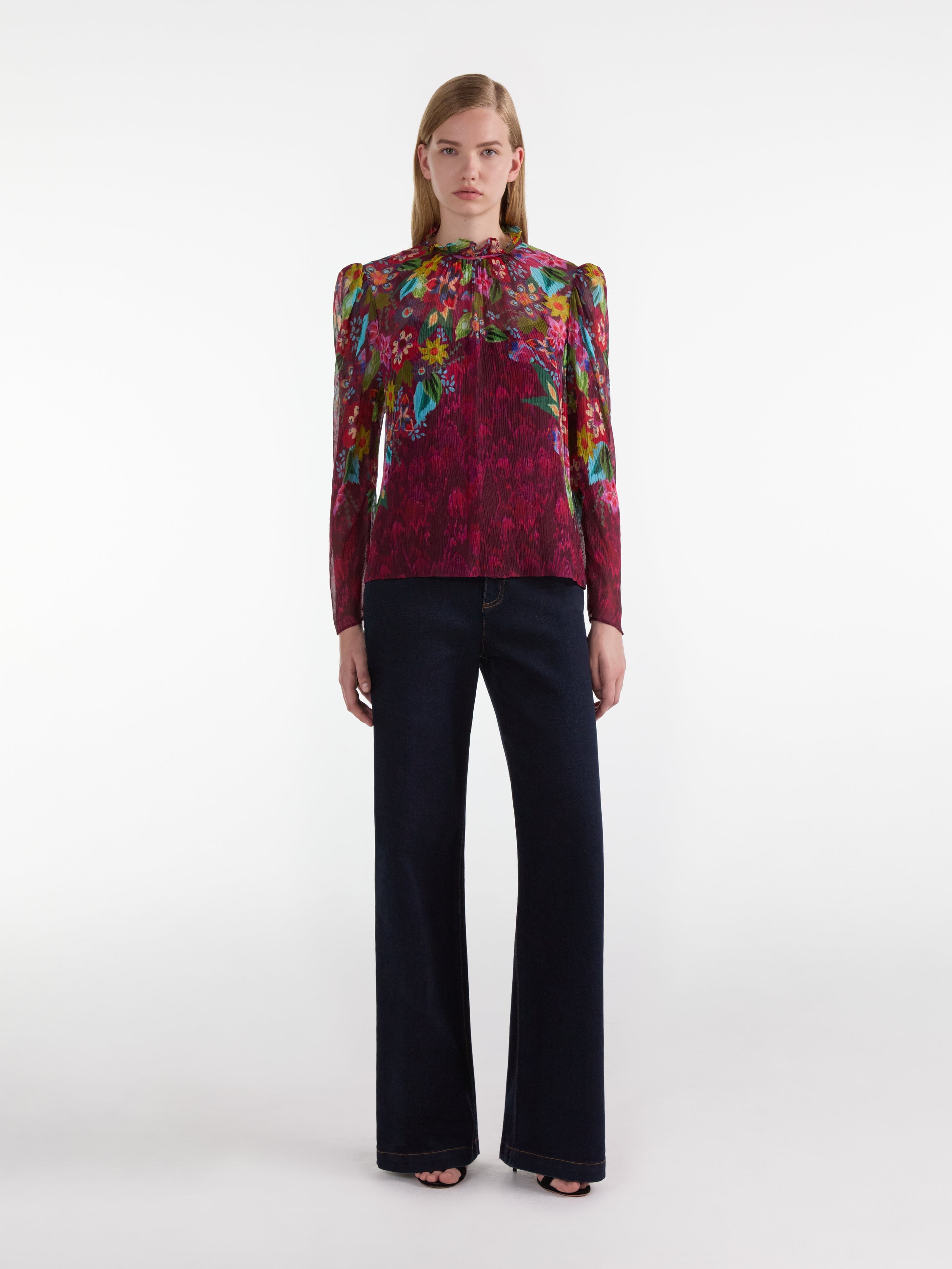 Mel B Top in Astilbe Bouquet