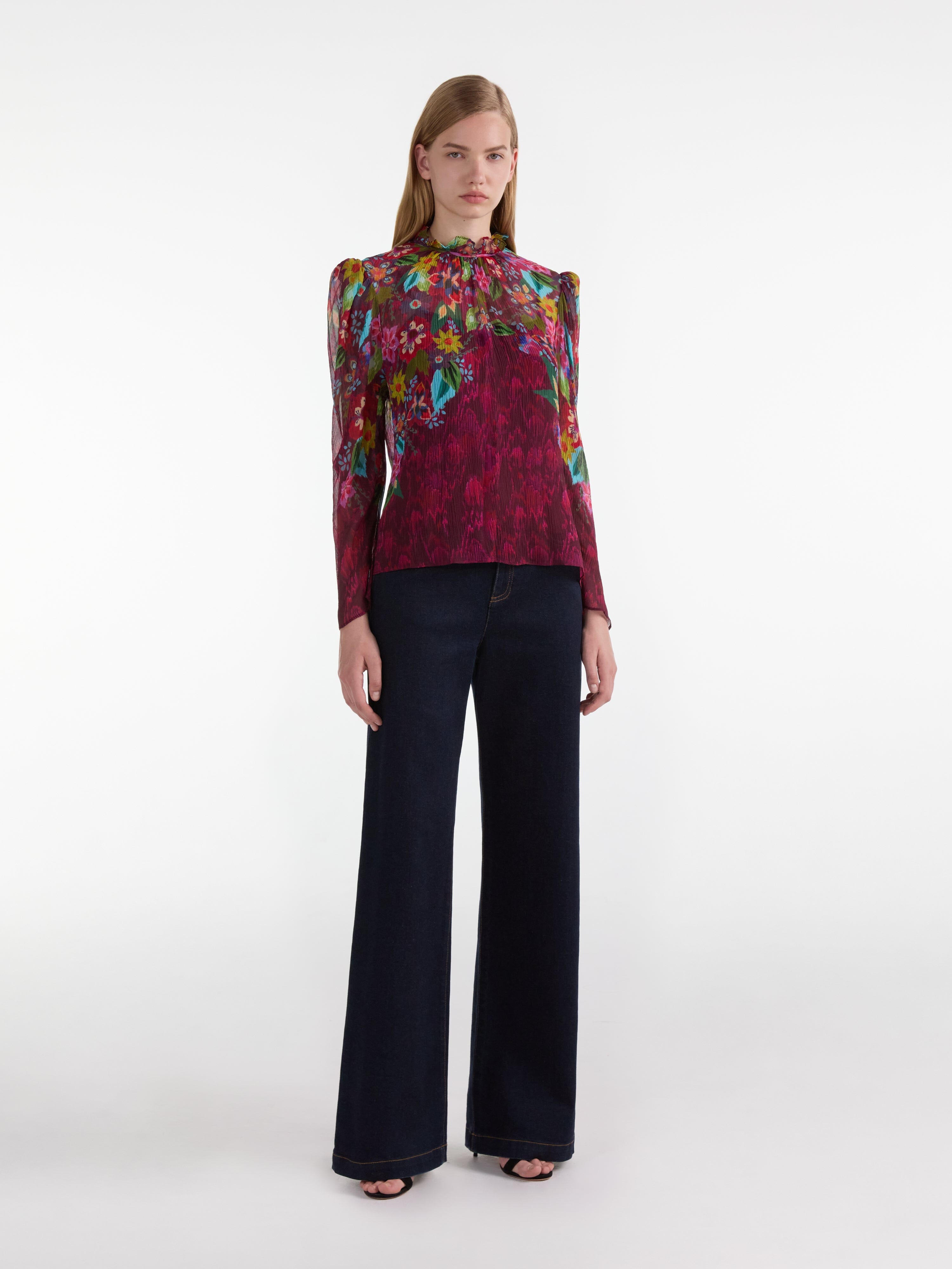 Mel B Top in Astilbe Bouquet