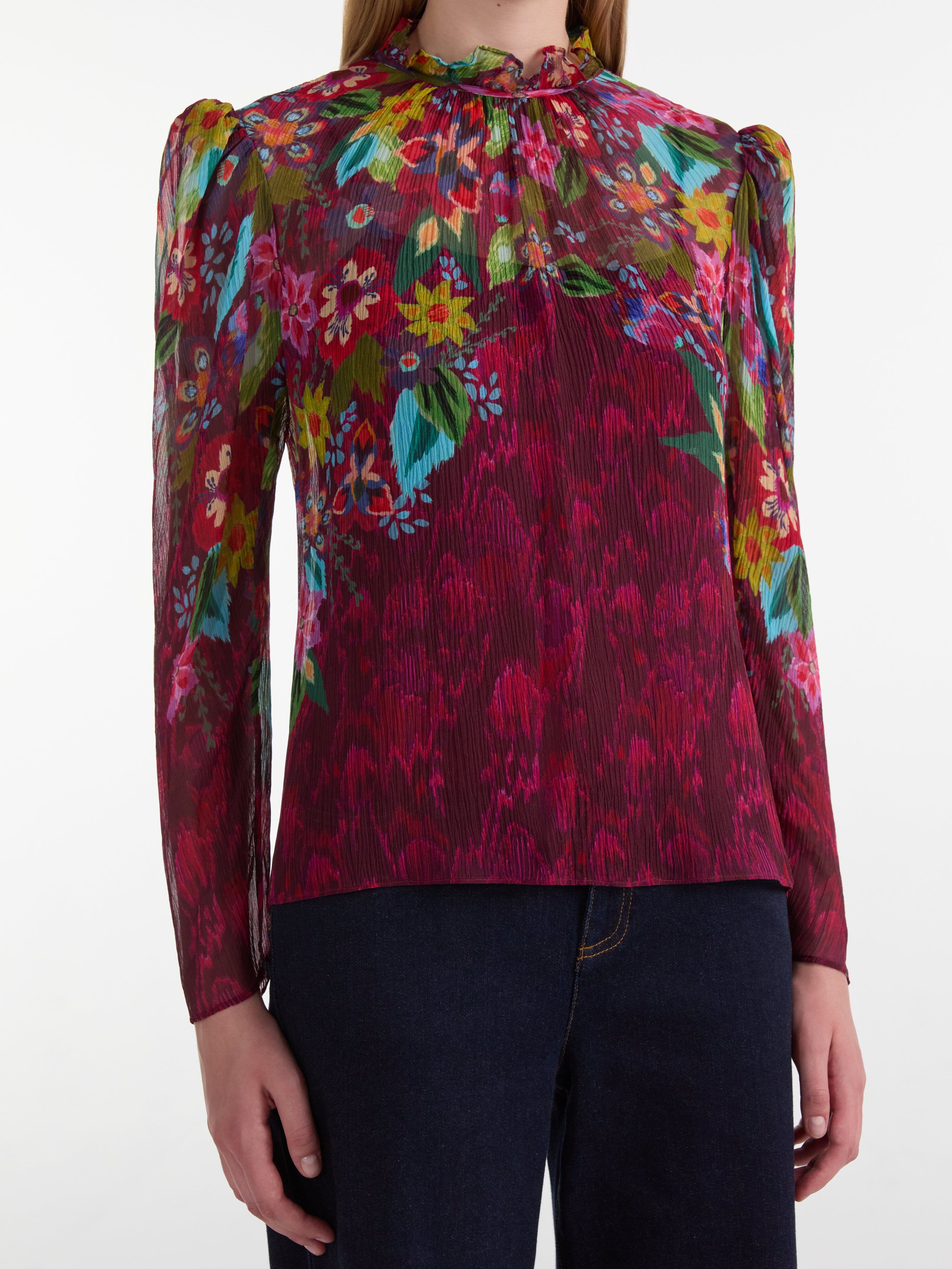 Mel B Top in Astilbe Bouquet