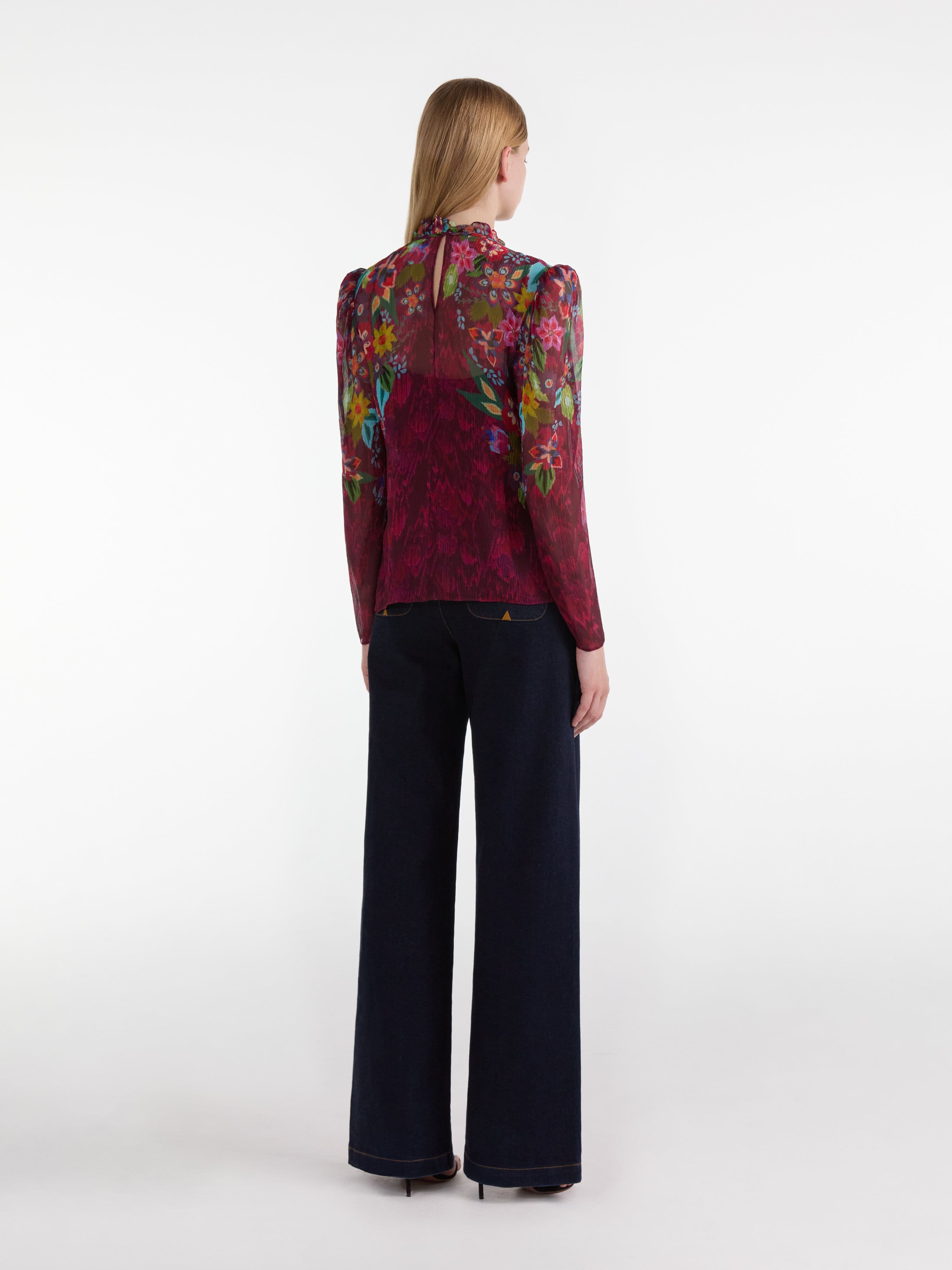 Mel B Top in Astilbe Bouquet