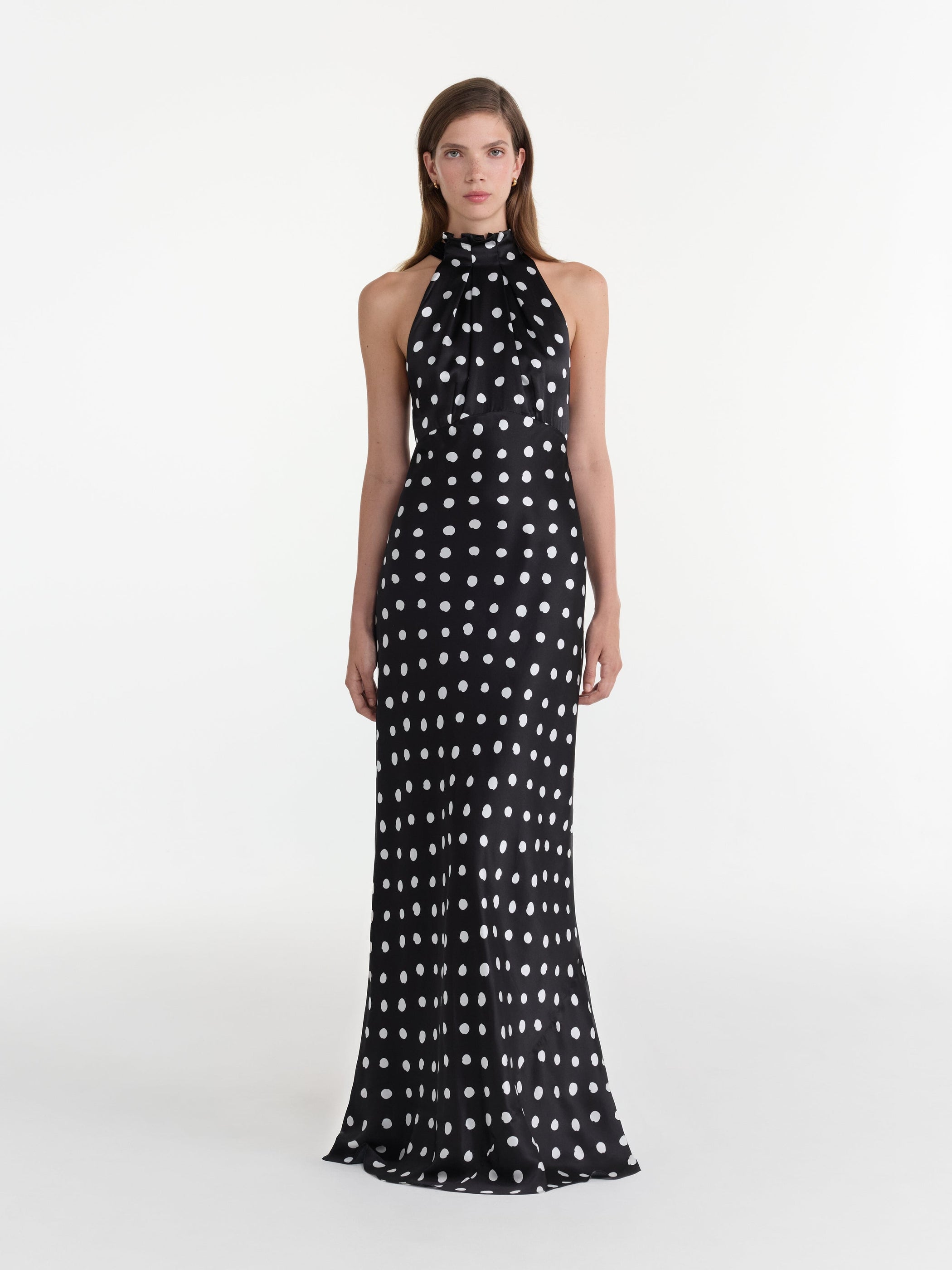 Michelle Dress in Mono Dot Black