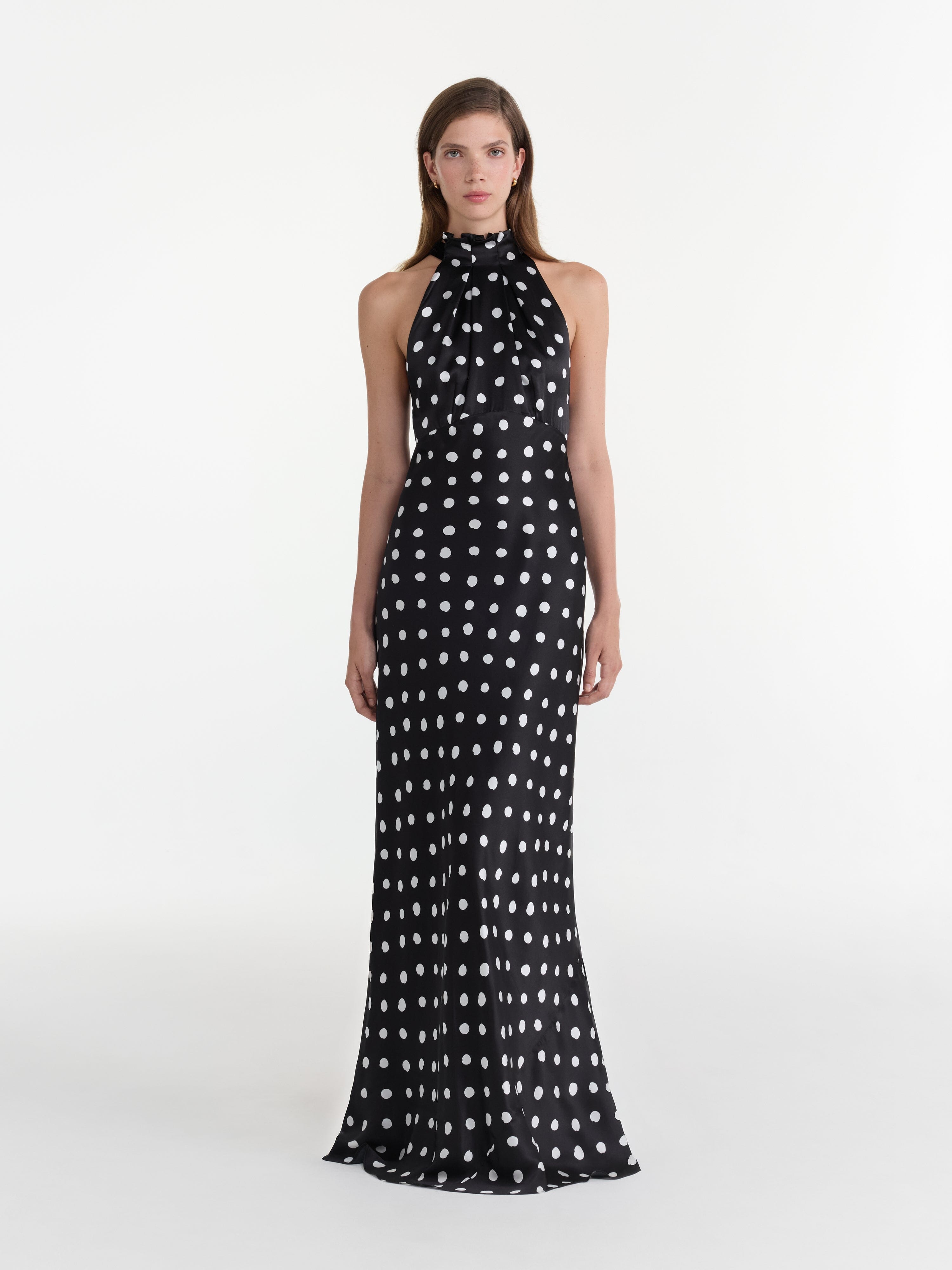Michelle Dress in Mono Dot Black