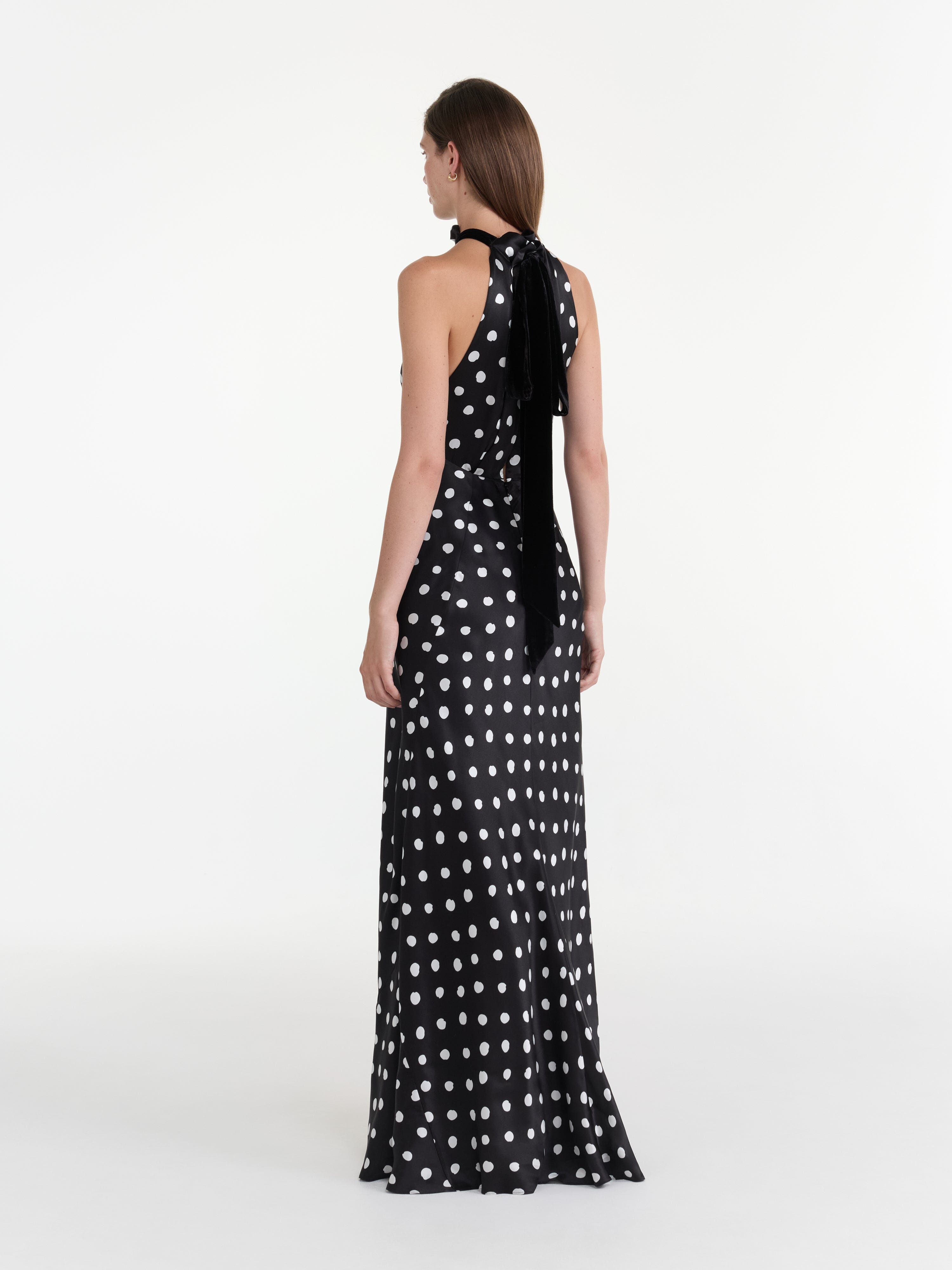 Michelle Dress in Mono Dot Black