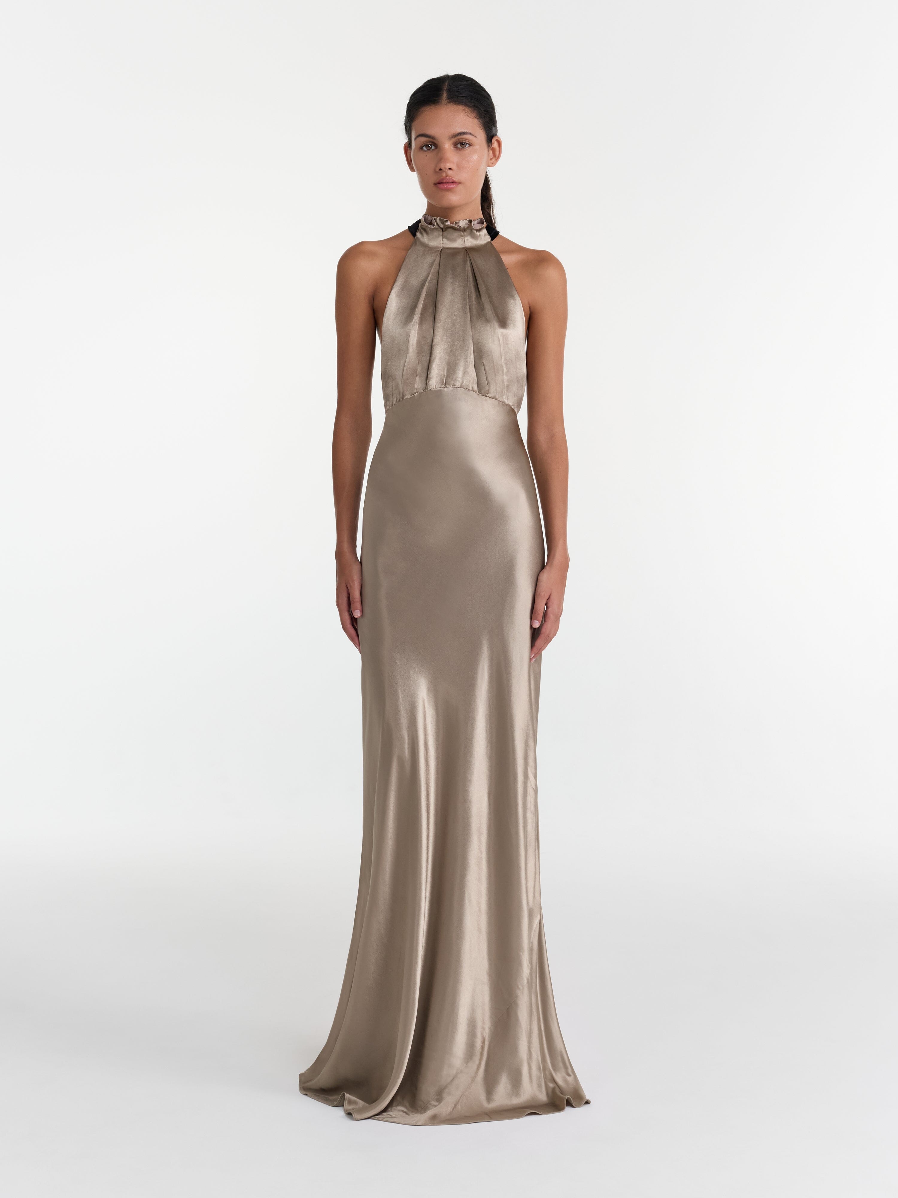 Michelle Dress in Palladium Gold