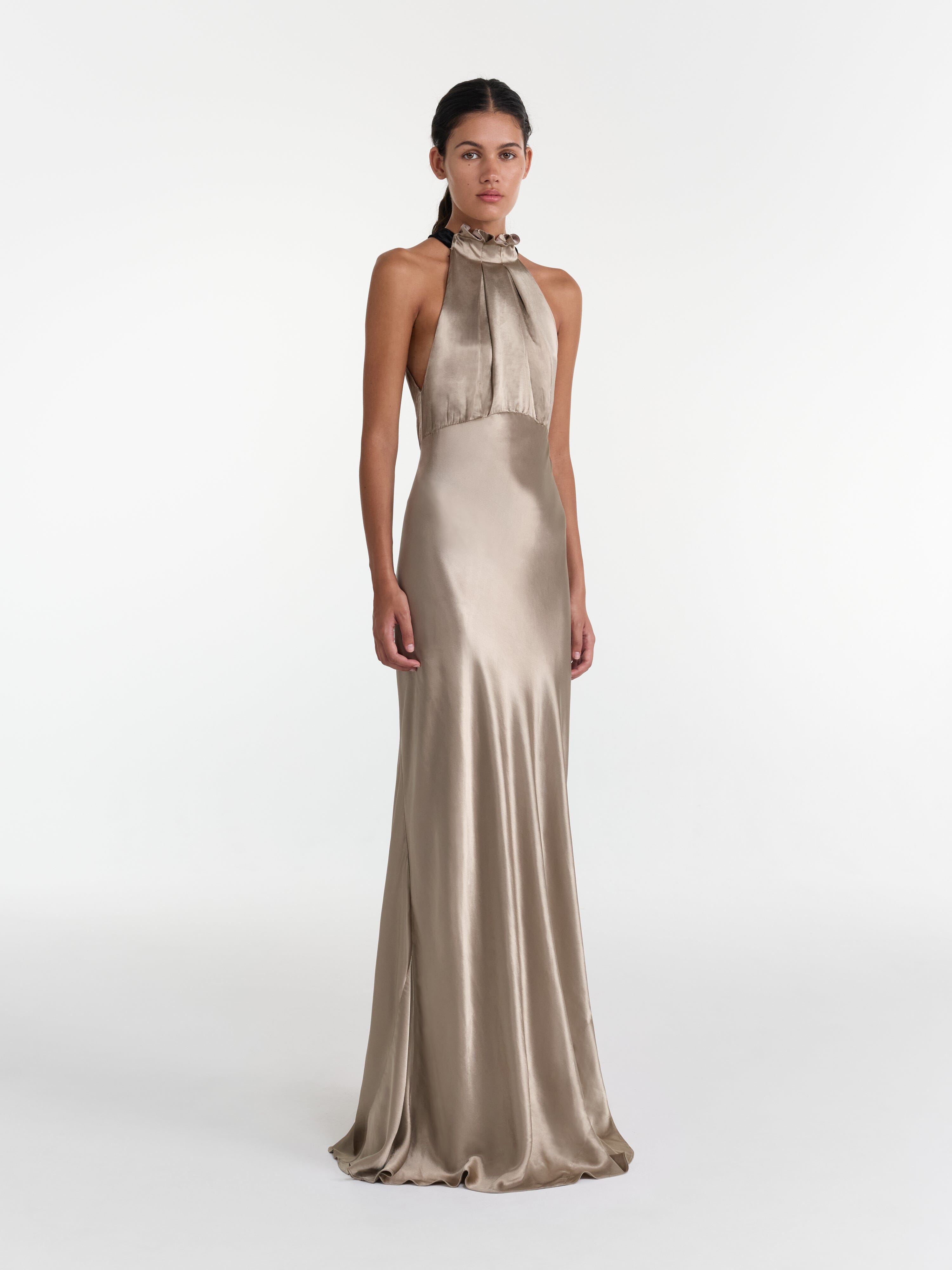 Michelle Dress in Palladium Gold