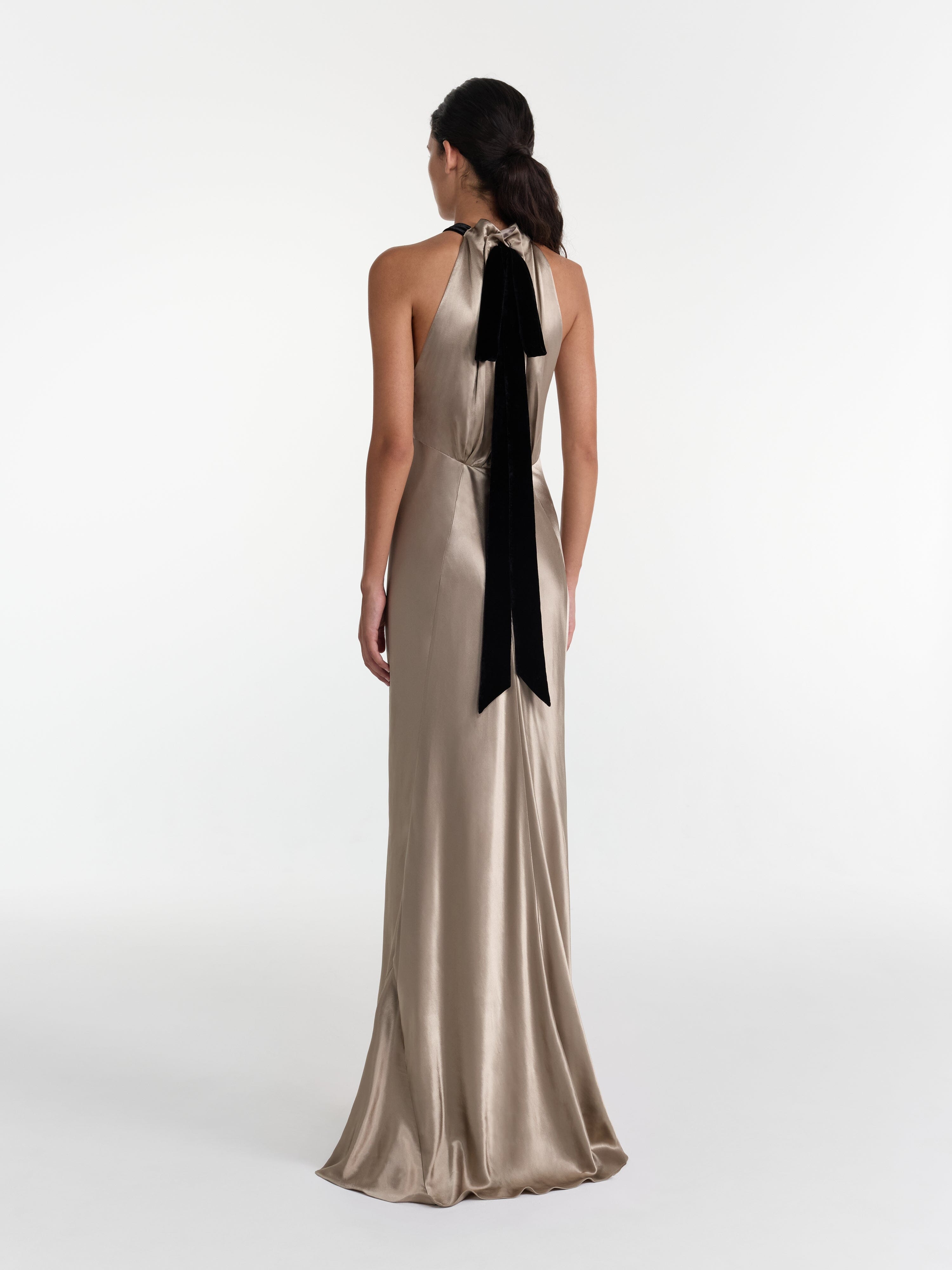 Michelle Dress in Palladium Gold