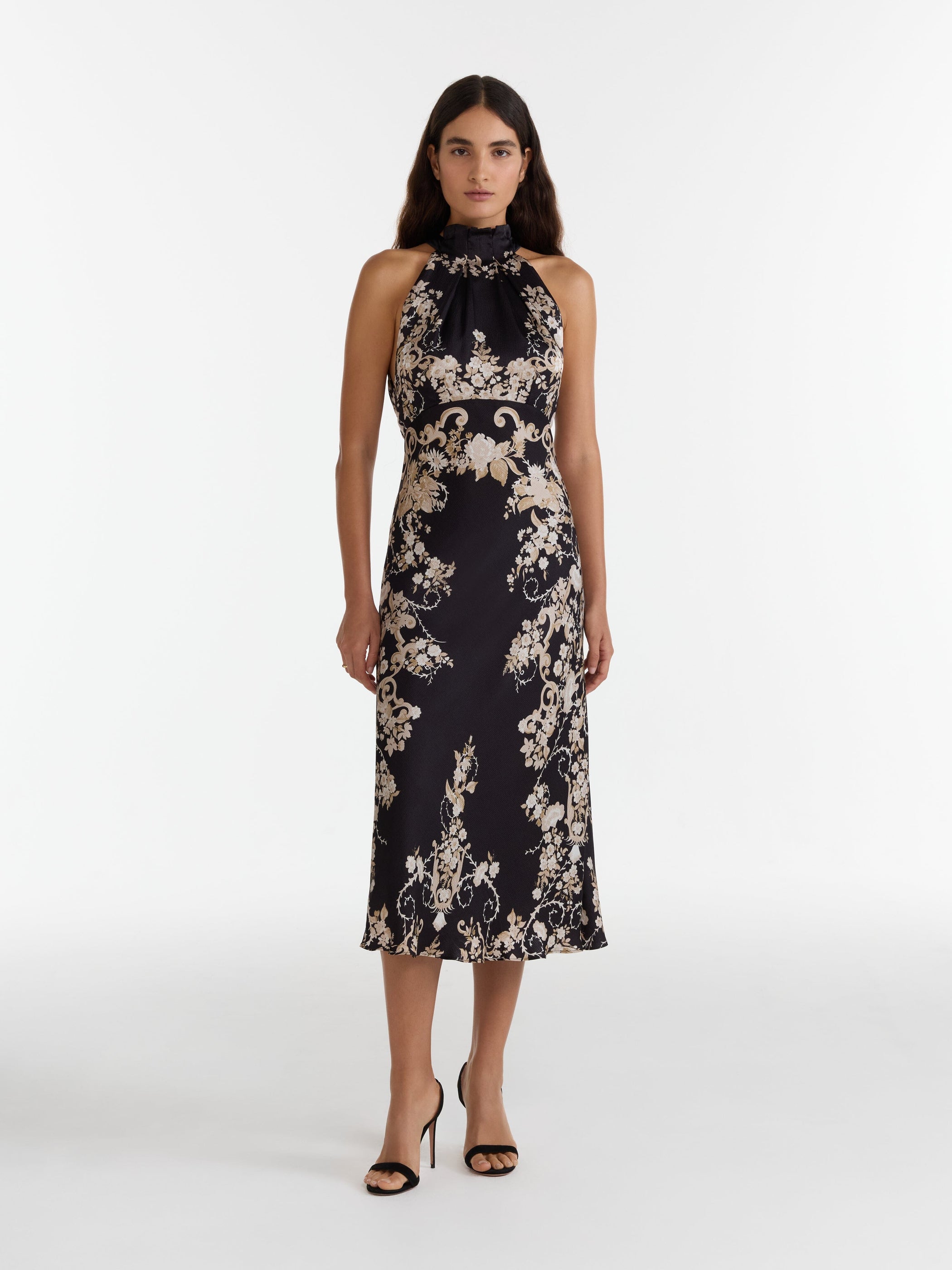Michelle Midi C Dress in Nerine Noir