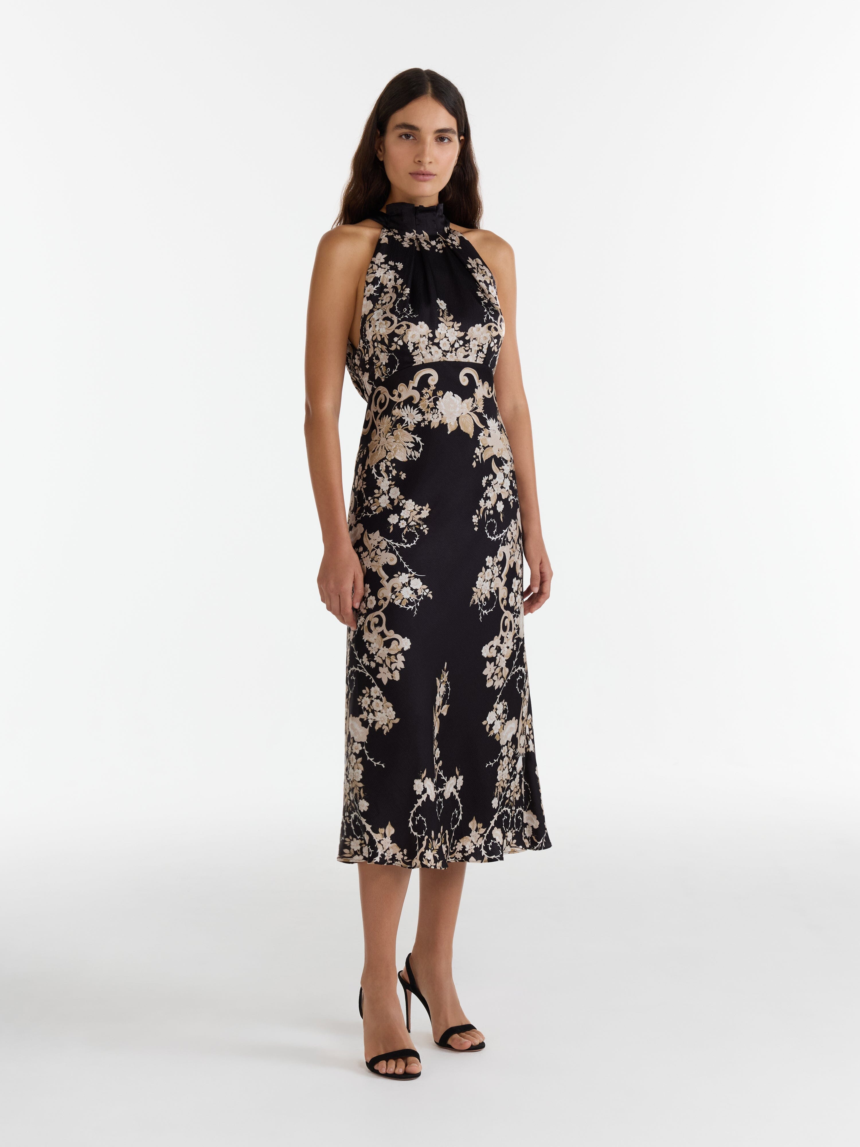 Michelle Midi C Dress in Nerine Noir