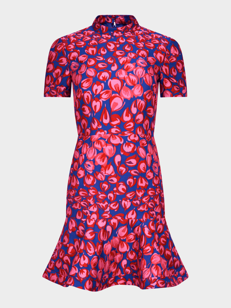 Min C Dress in Azure Flamingo