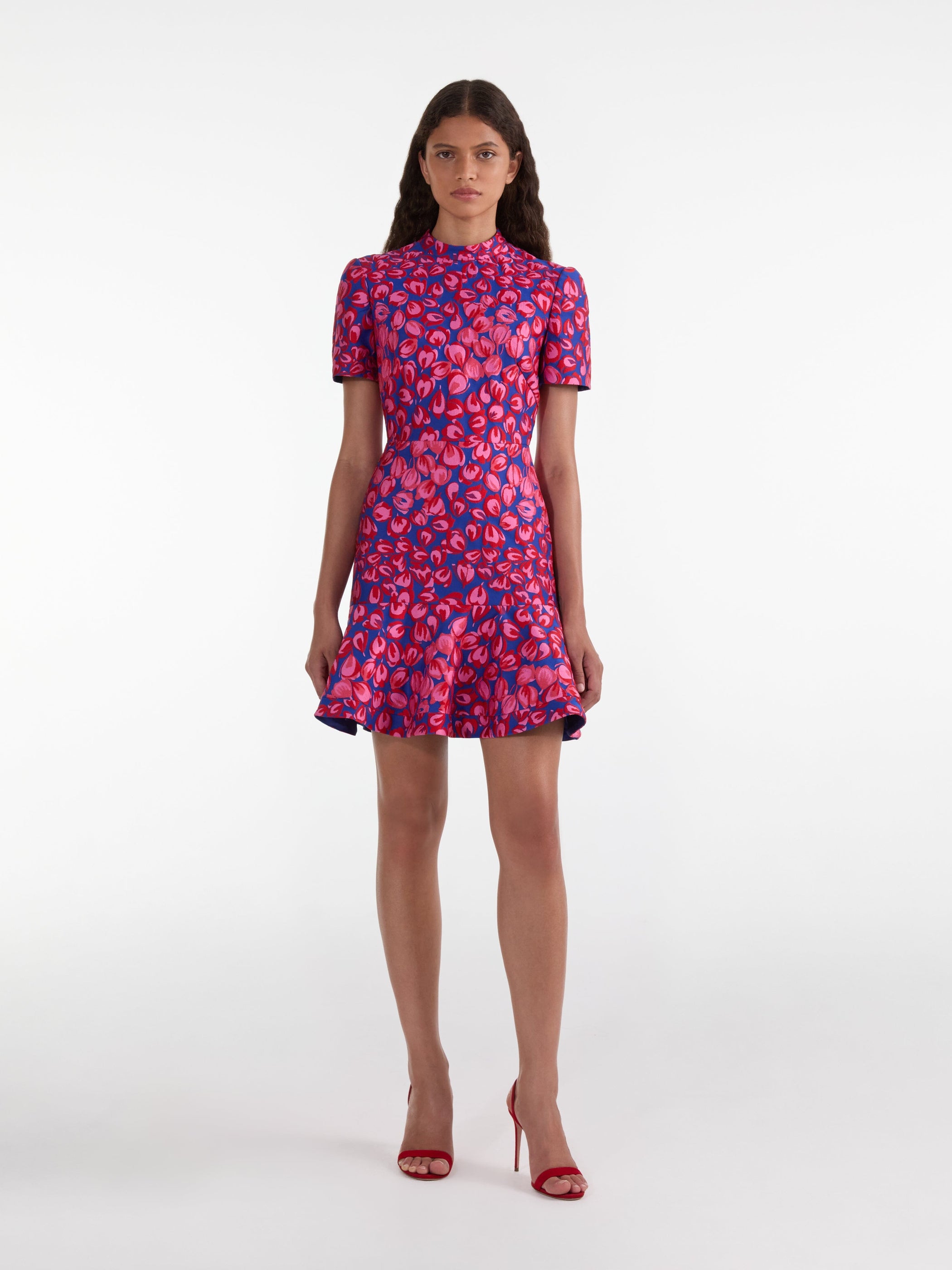 Min C Dress in Azure Flamingo