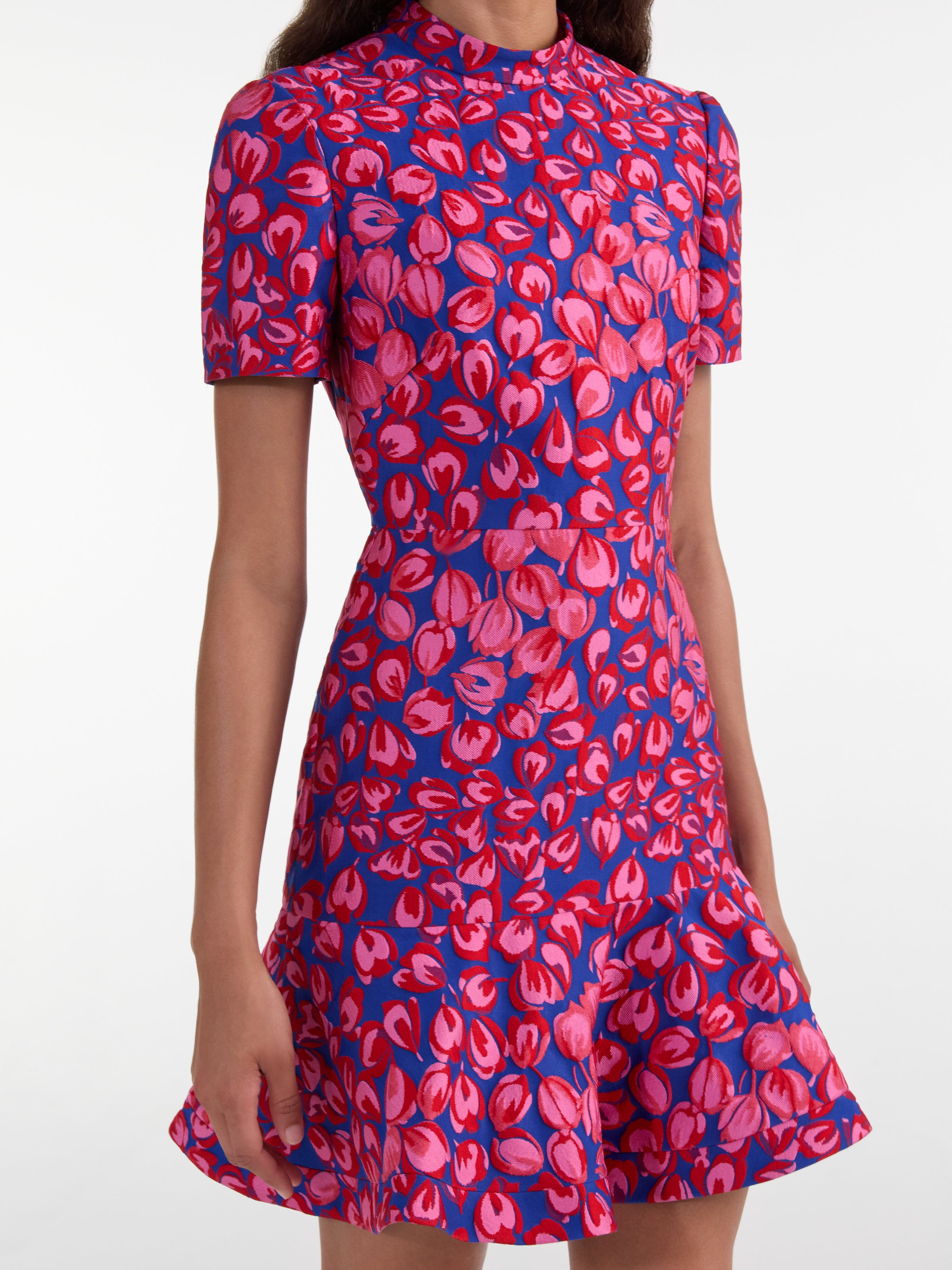 Min C Dress in Azure Flamingo