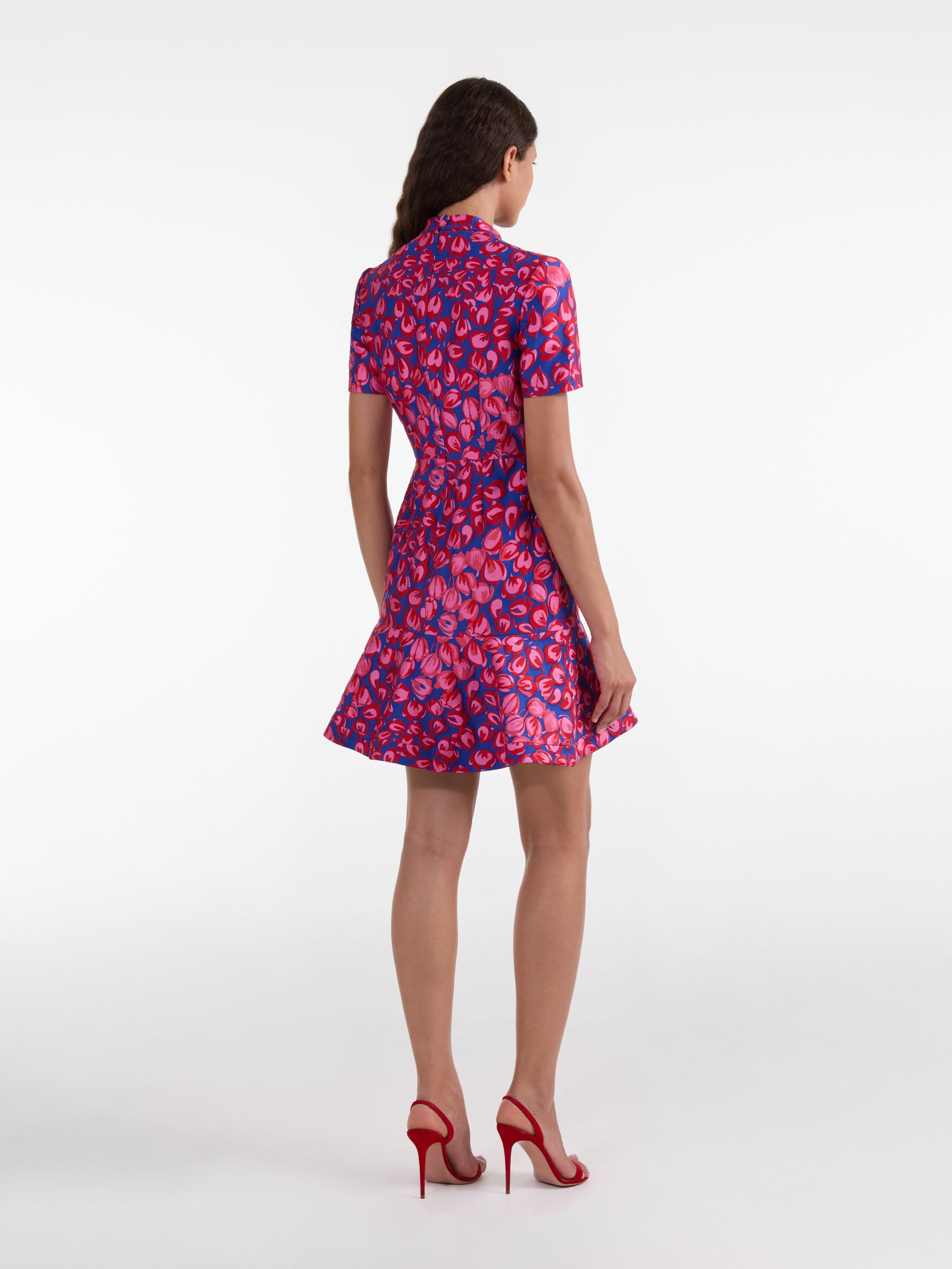 Min C Dress in Azure Flamingo