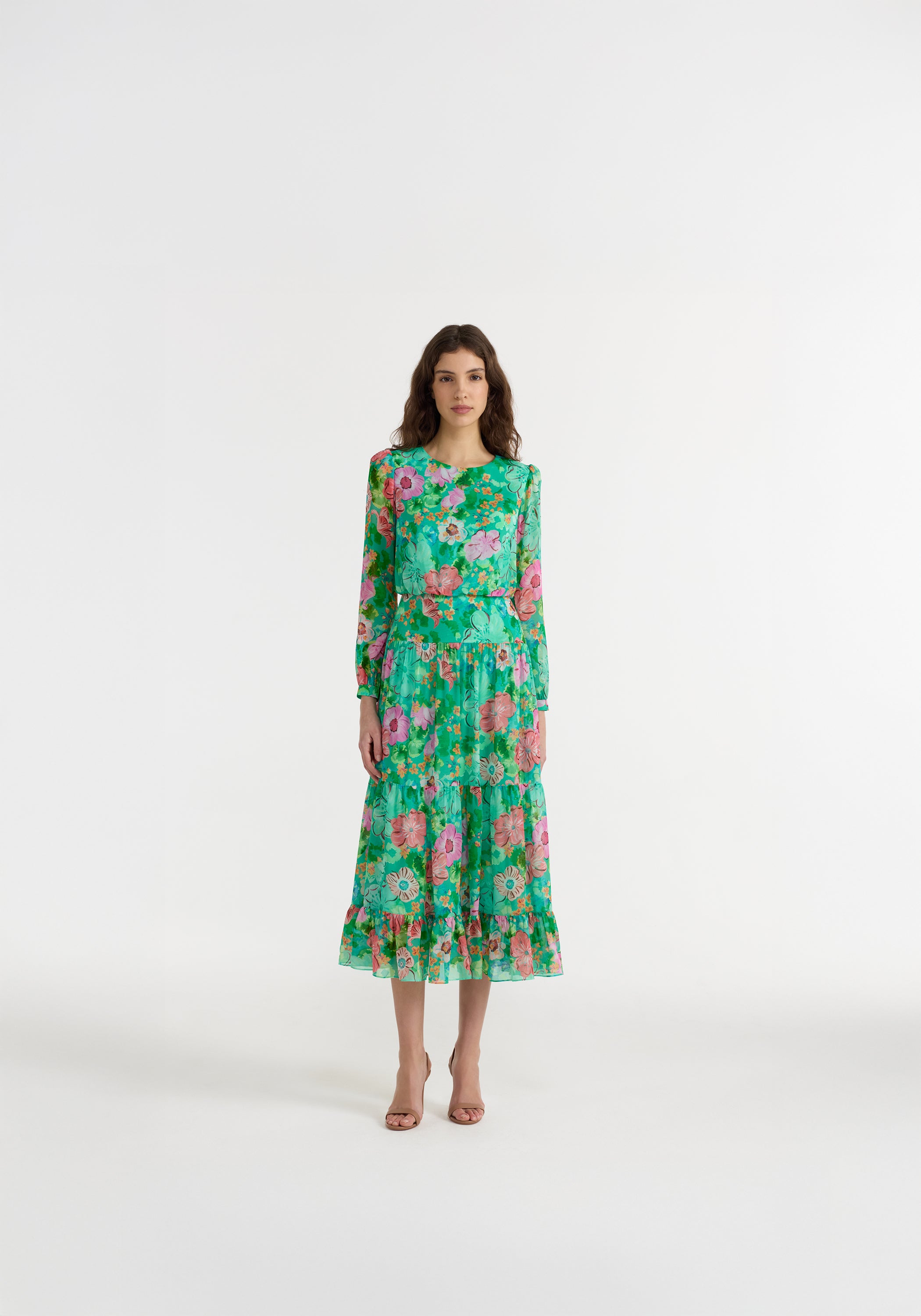 Tilly Dress in Bellis Patchwork – SALONI