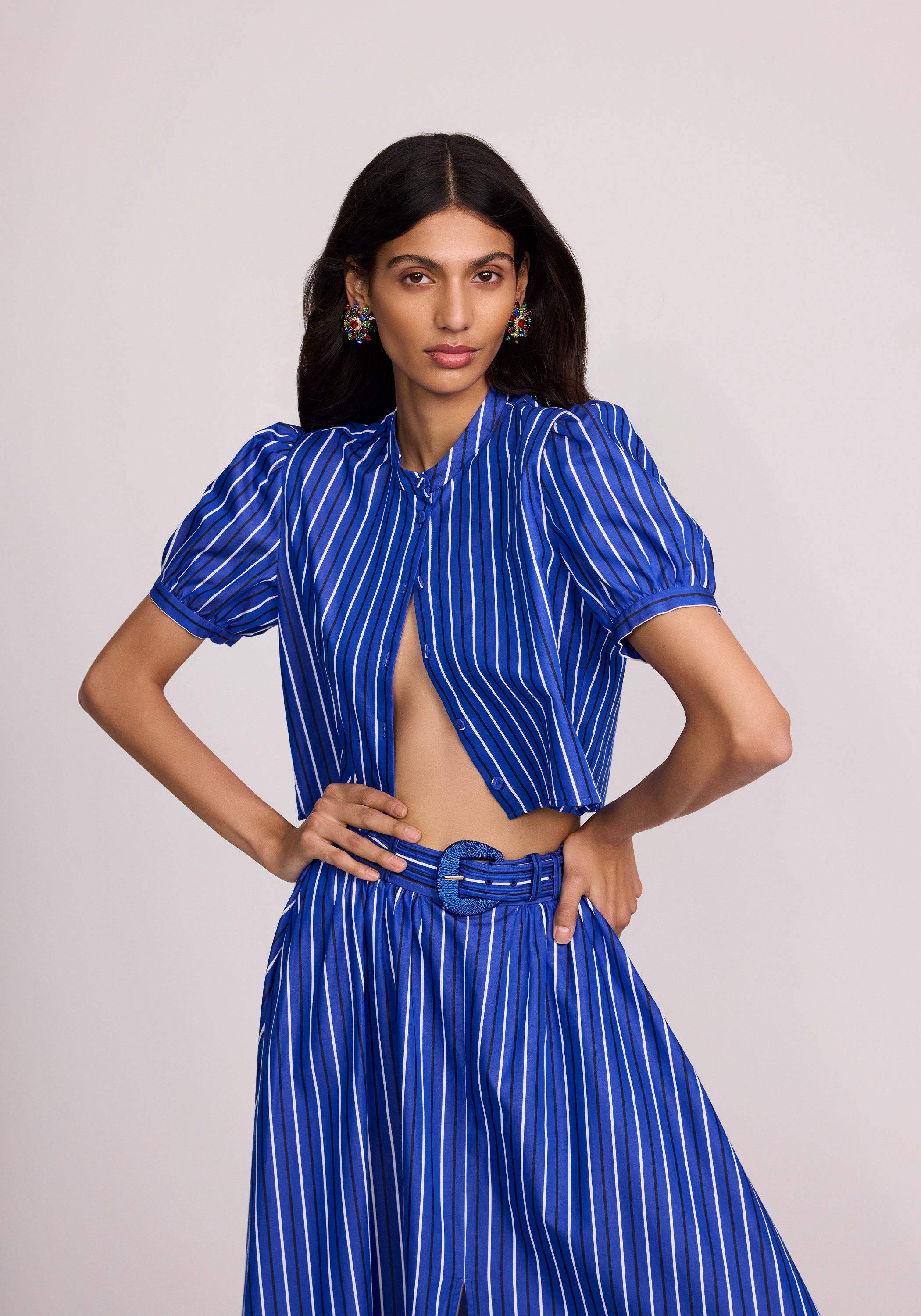 Lea Long Dress in Blossom Hidden Dragon – SALONI