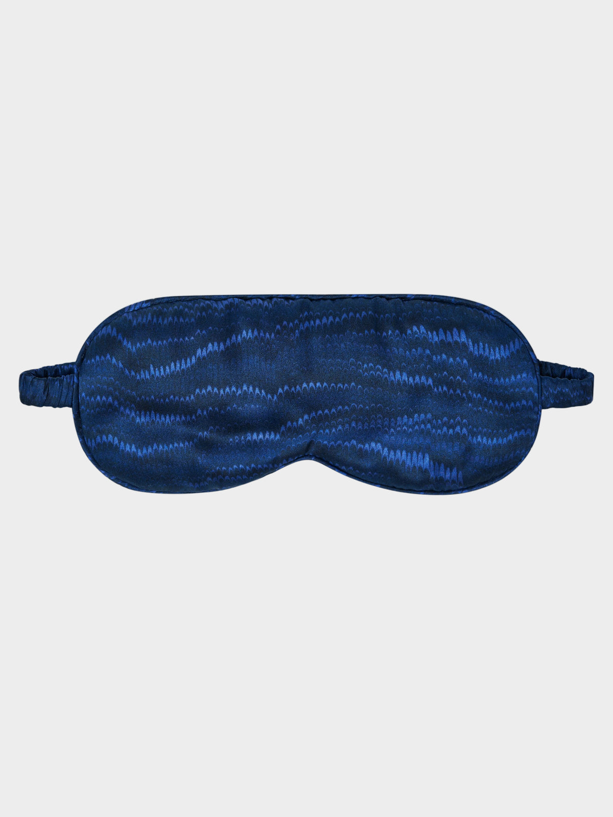 Piped Eye Mask in Navy Marbling