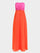 Priya Long Dress in Peony Tangerine