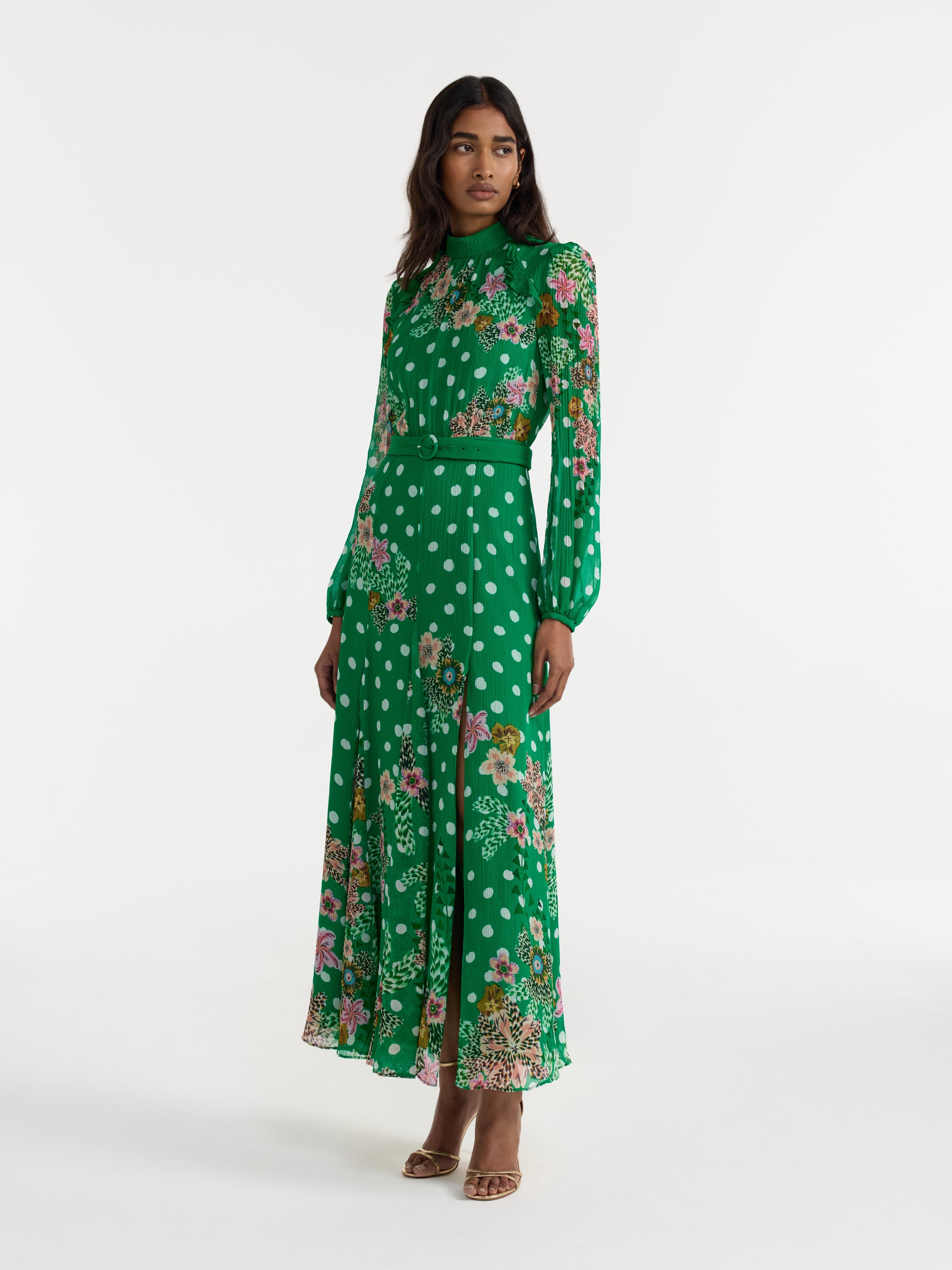 Jacqui B Dress in Celosia Polka – SALONI